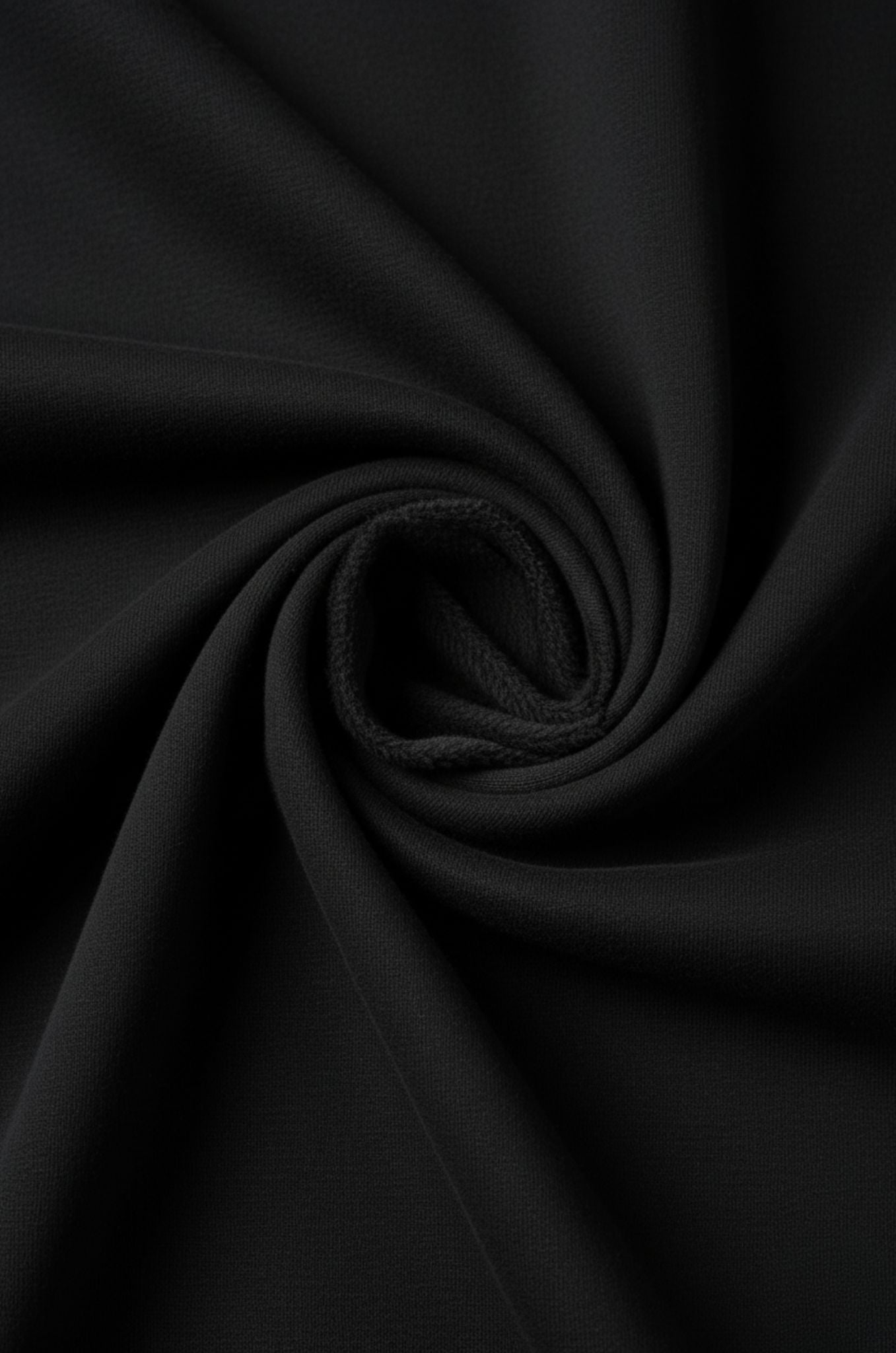 Herre Heavyweight Oversized Rundhalset Striktrøje – Sort - - Sweater - Valmont Wear