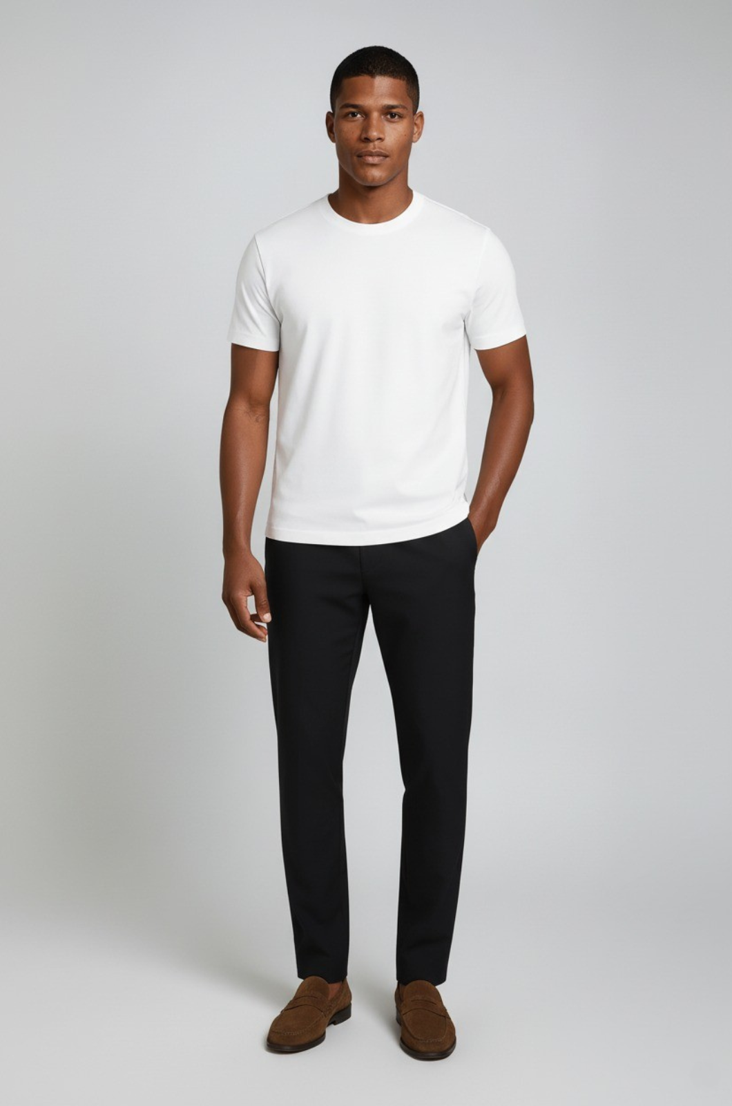 Hvid Slim-Fit T Shirt Herre til Mænd - - Herre T-shirts - Valmont Wear