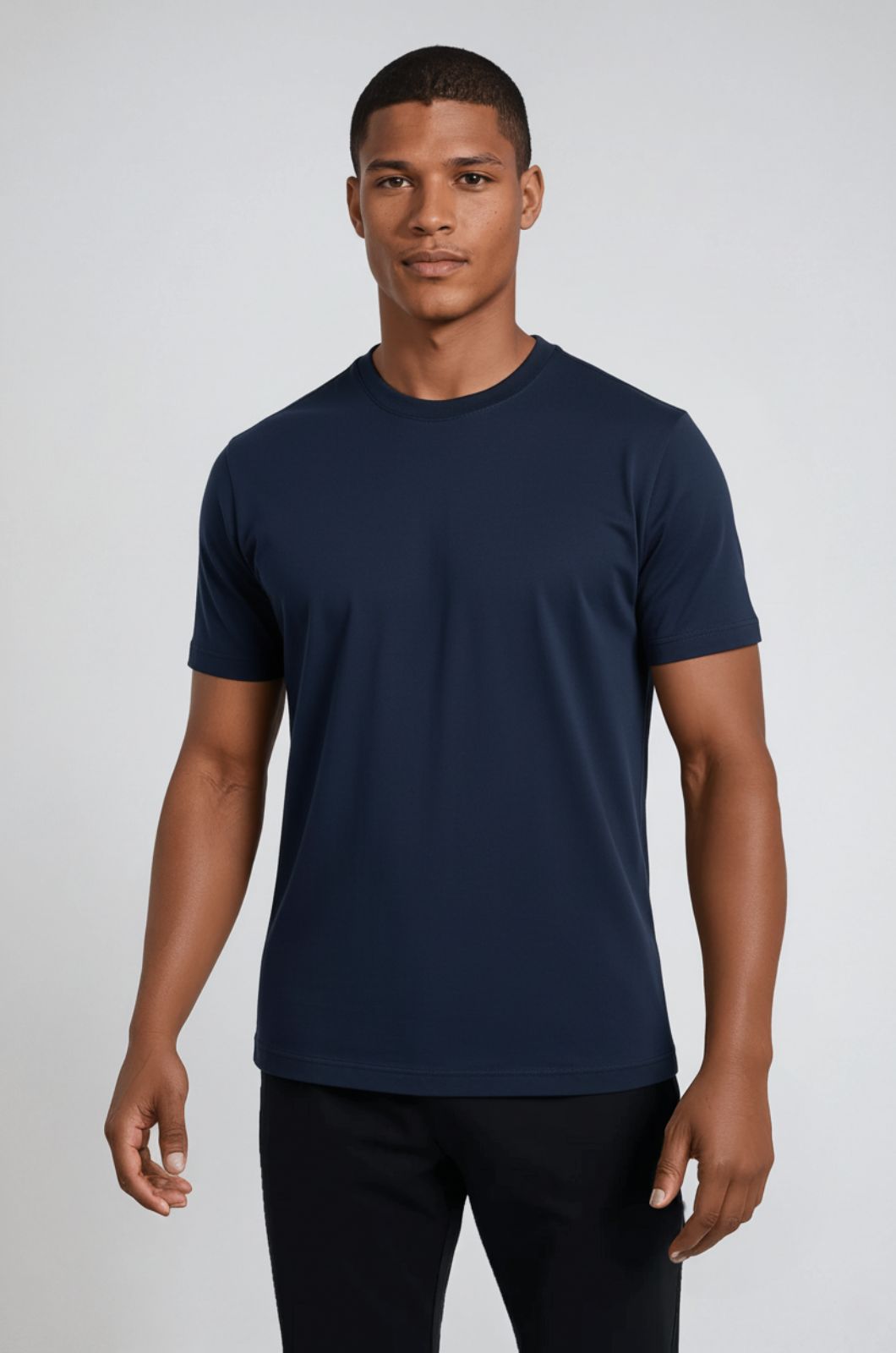 Herre Slim-Fit T-Shirt i Marineblå - Marineblå - Herre T-shirts - Valmont Wear