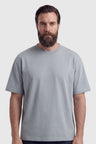 T-Shirt til Mænd - Jerngrå - Bomuld - Åndbar Kortærmet Rund Hals - - Herre T-shirts - Valmont Wear