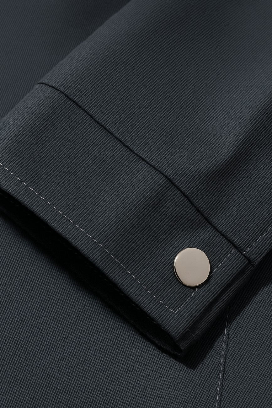 Letvægts Twill Jakke til Mænd – Mørkegrå – Regular Fit - - Jakker - Valmont Wear