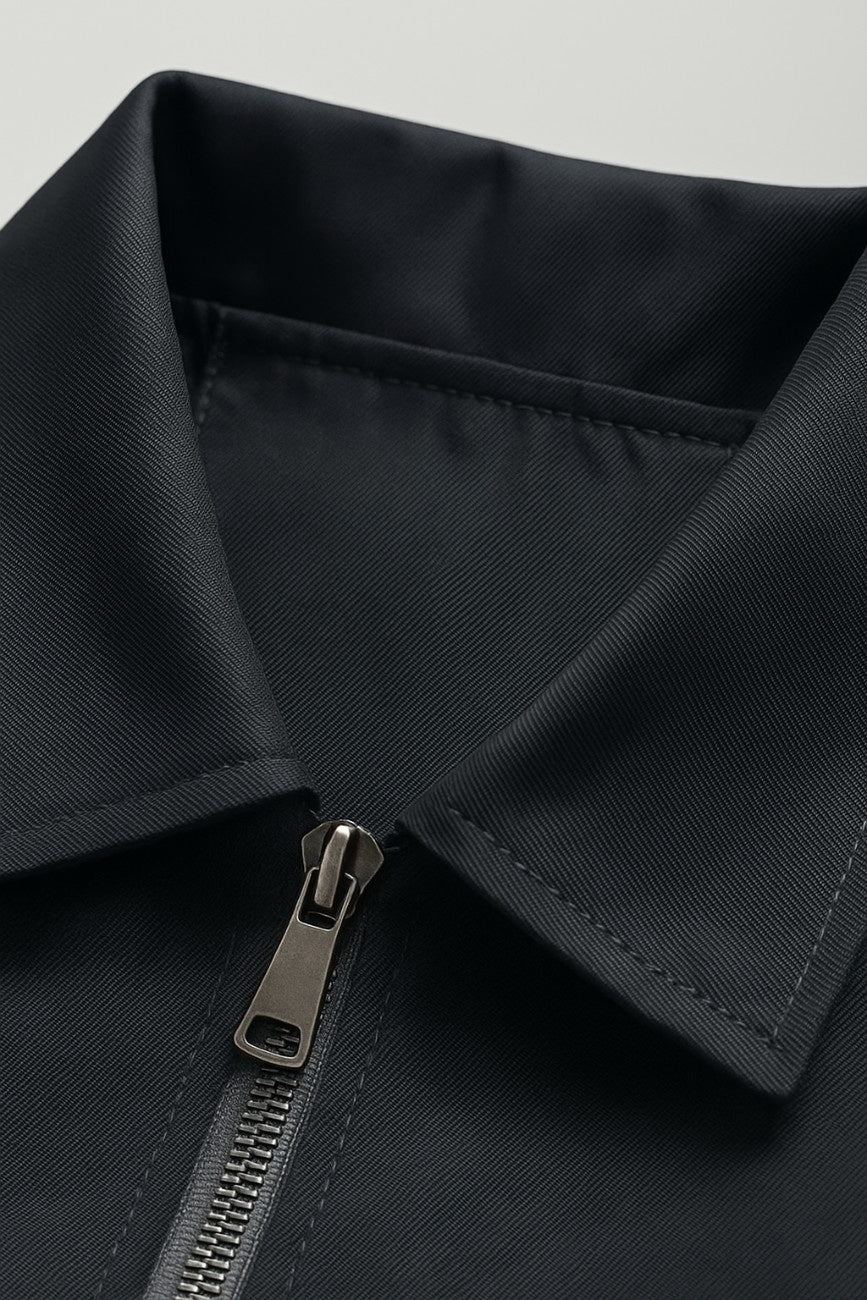 Letvægts Twill Jakke til Mænd – Mørkegrå – Regular Fit - - Jakker - Valmont Wear
