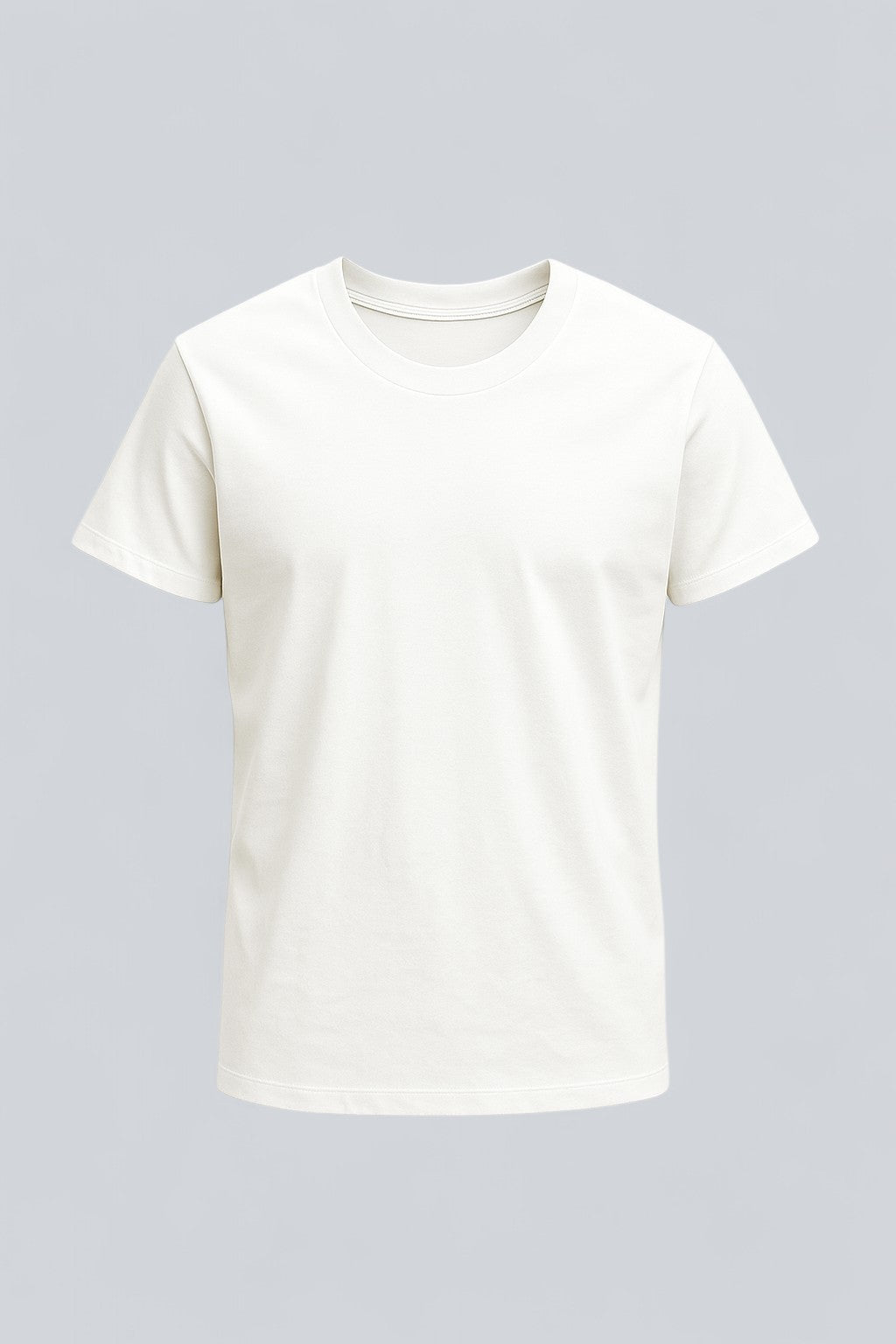 Herre T-shirt i Bomuld – Åndbar Kortærmet Rund Hals – Hvid - Hvid - Herre T-shirts - Valmont Wear