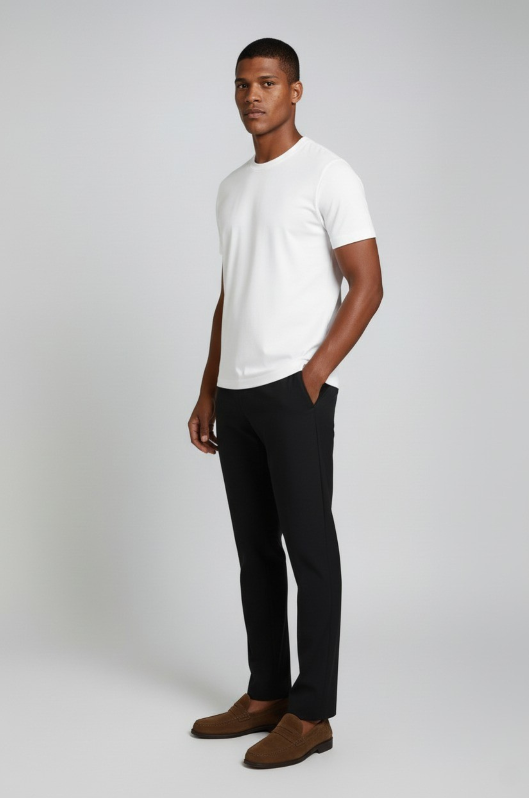 Hvid Slim-Fit T Shirt Herre til Mænd - - Herre T-shirts - Valmont Wear