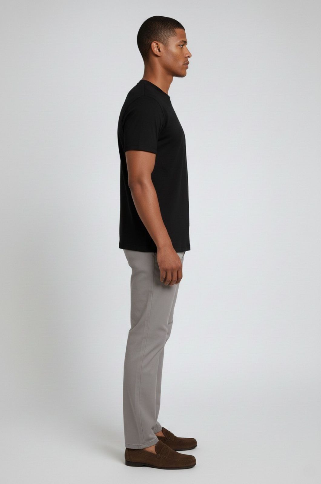 Herre Slim-Fit Merceriseret T-shirt i Sort - - T-shirts - Valmont Wear