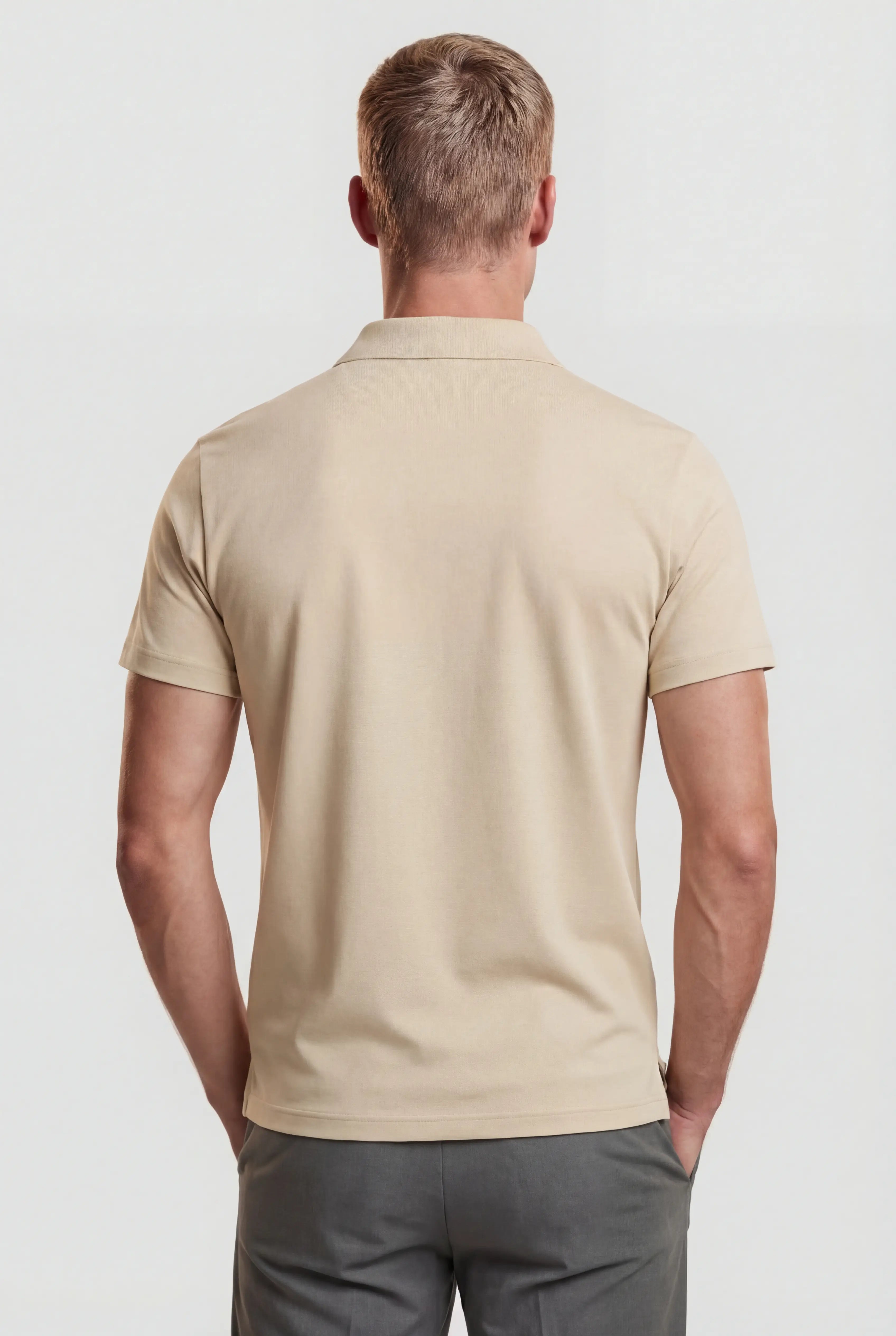 Polo Shirt Mænd i Teknisk Stof Slank Fit