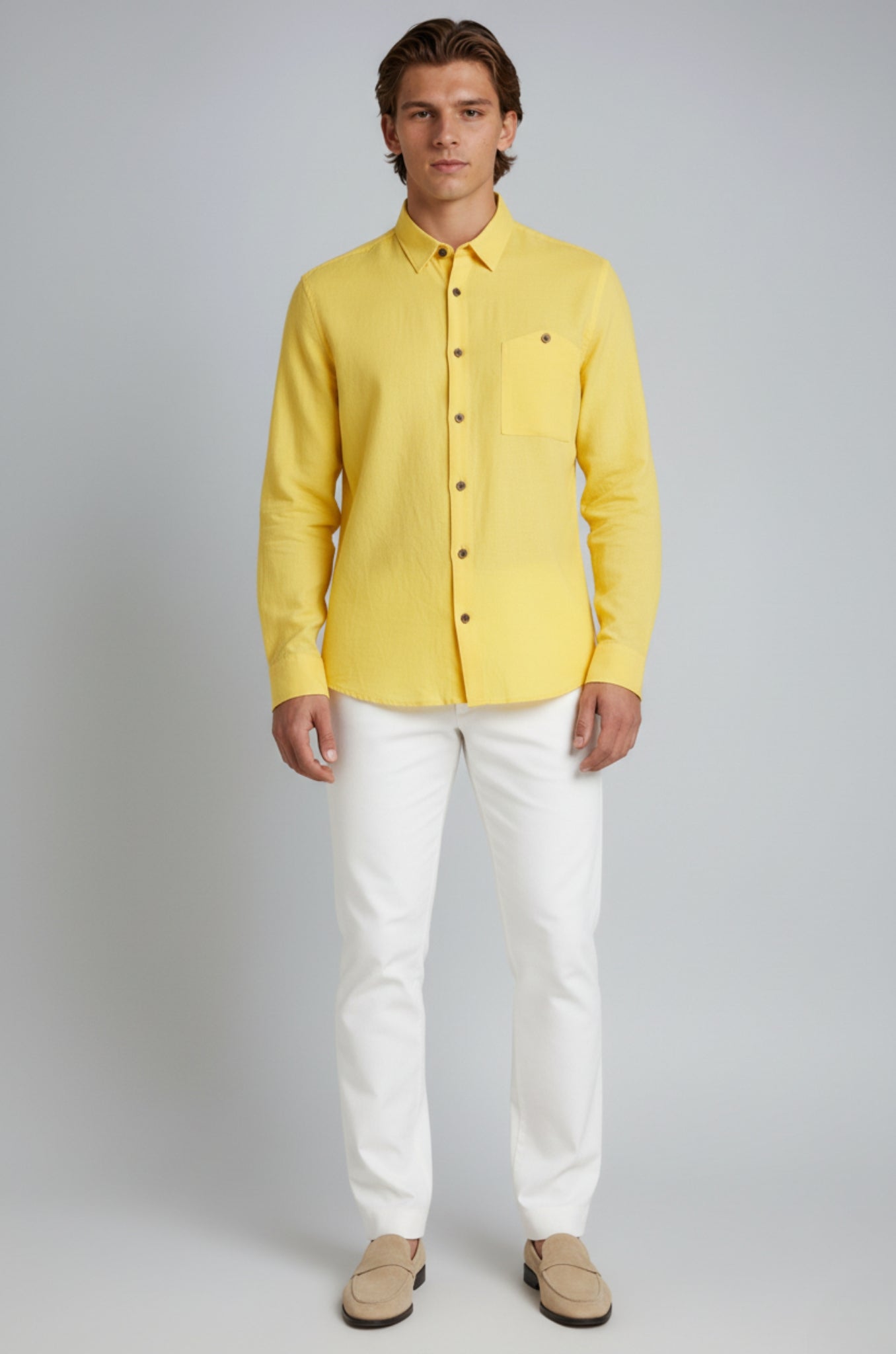 Monaco Linskjorte – Lysegul - - Linskjorte - Valmont Wear