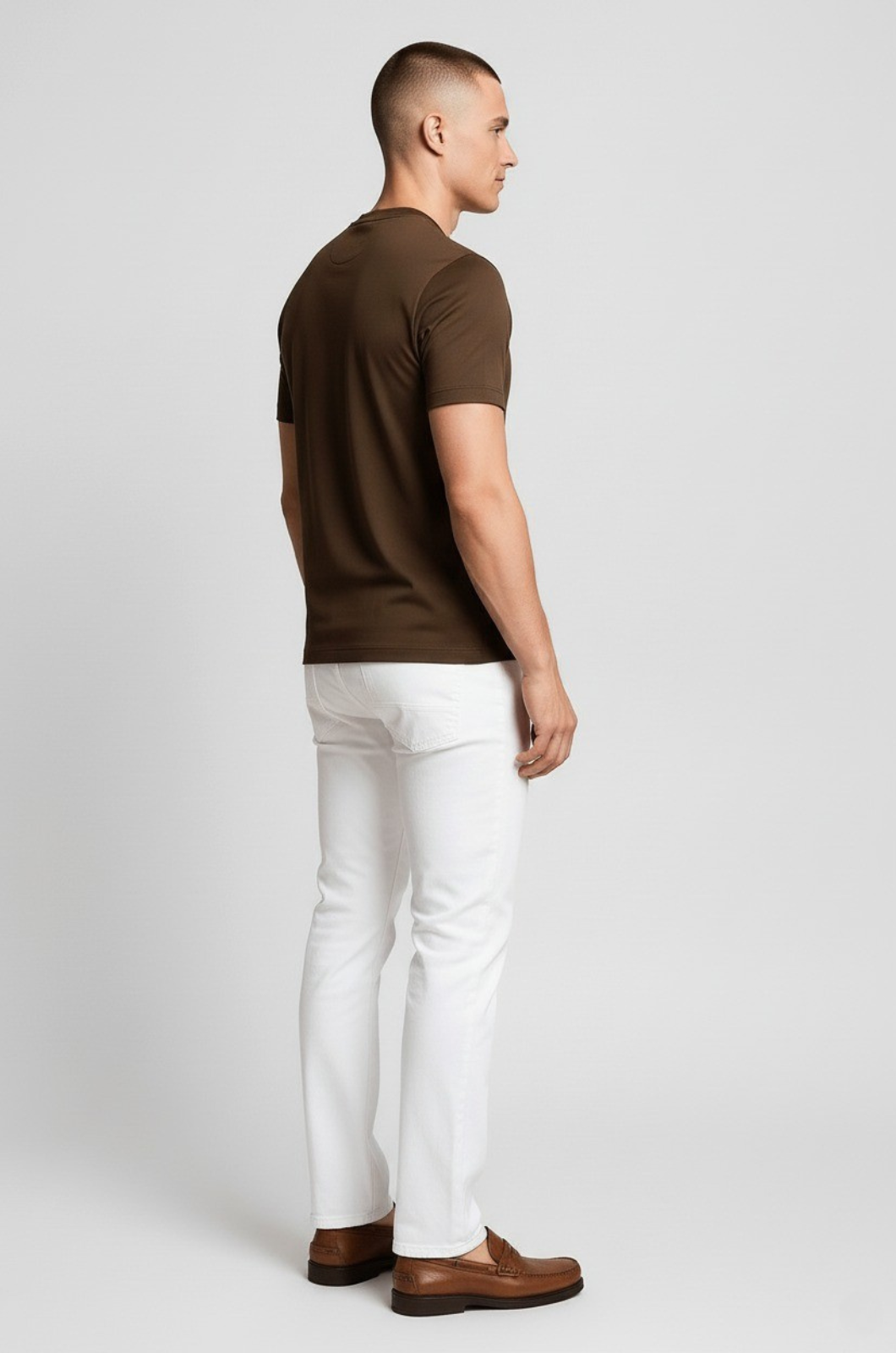 Herre Slim-Fit T-Shirt i Høj Kvalitet Bomuld - - T-shirts - Valmont Wear