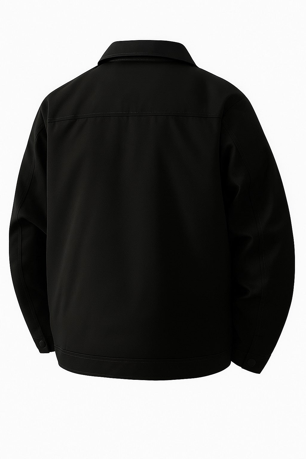 Letvægts Twill Jakke til Mænd – Sort – Regular Fit - - Jakker - Valmont Wear