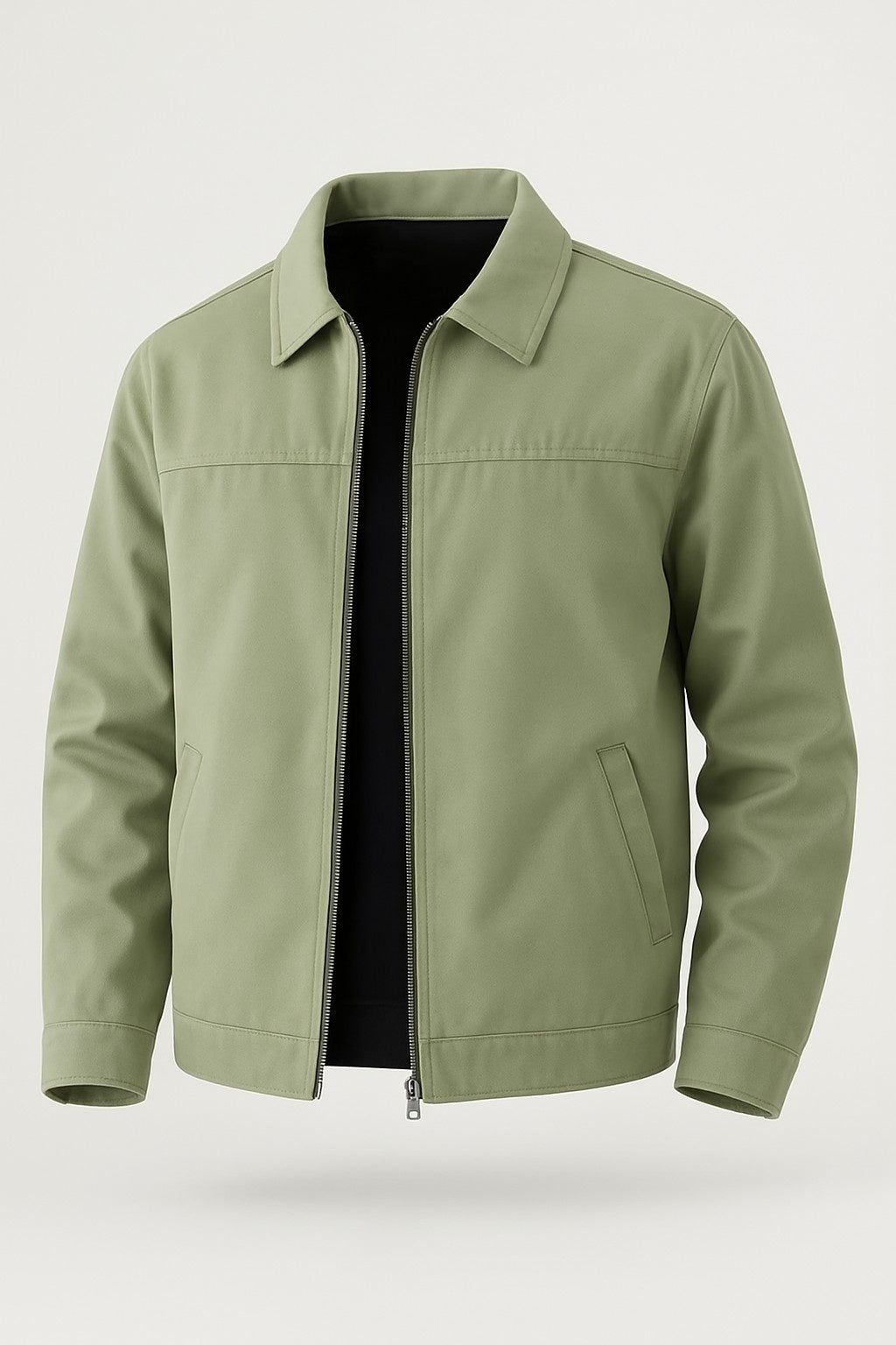 Letvægts Twill Jakke til Mænd – Ærtegrøn – Regular Fit - Ærtegrøn - Jakker - Valmont Wear