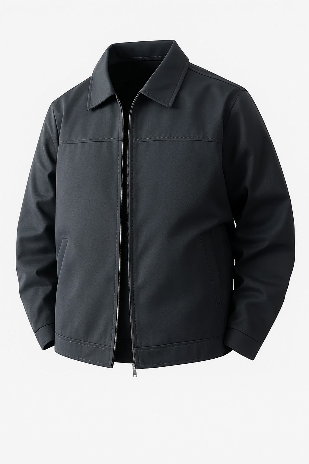 Letvægts Twill Jakke til Mænd – Mørkegrå – Regular Fit - Mørkegrå - Jakker - Valmont Wear