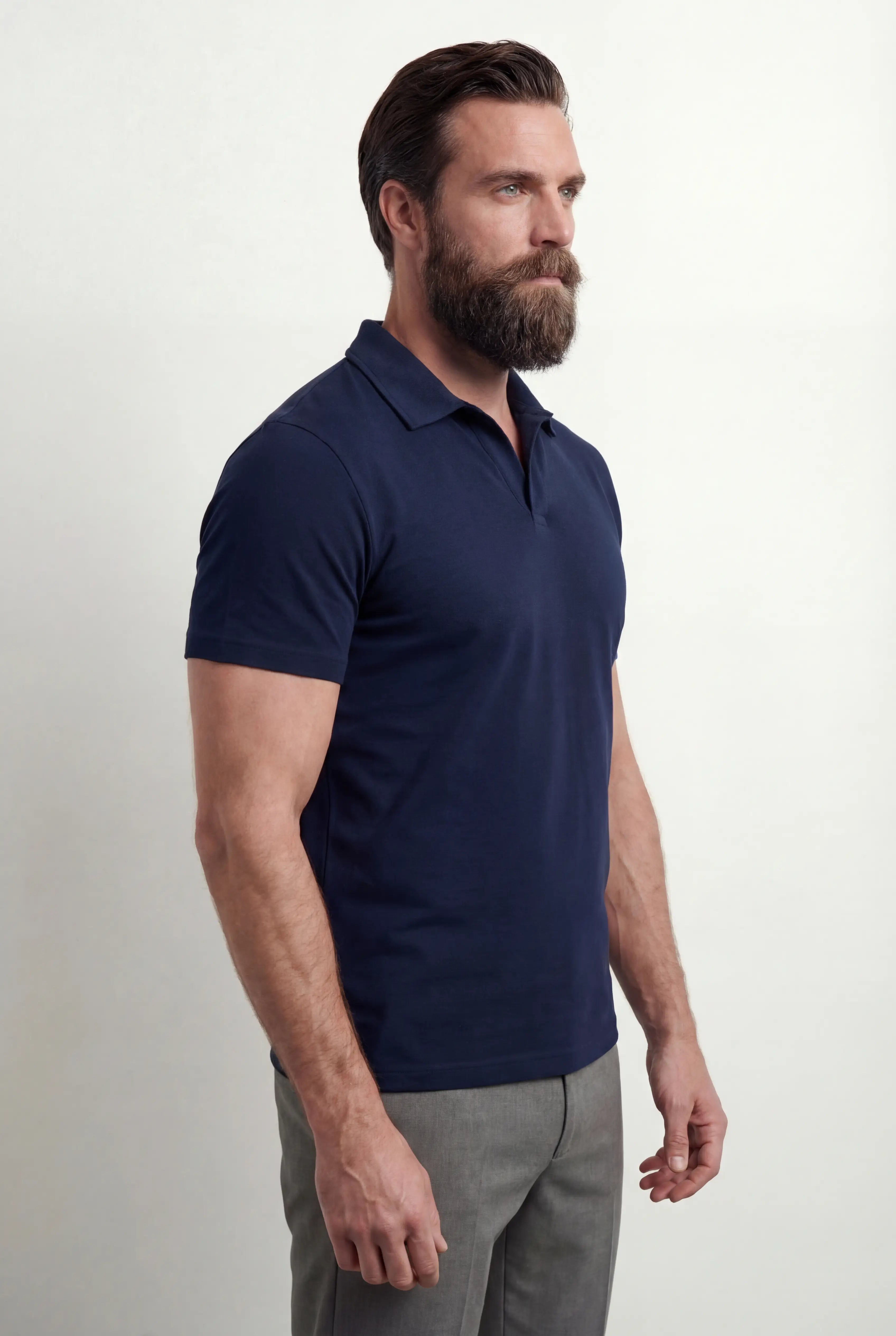 Polo Shirt Mænd i Teknisk Stof Slank Fit