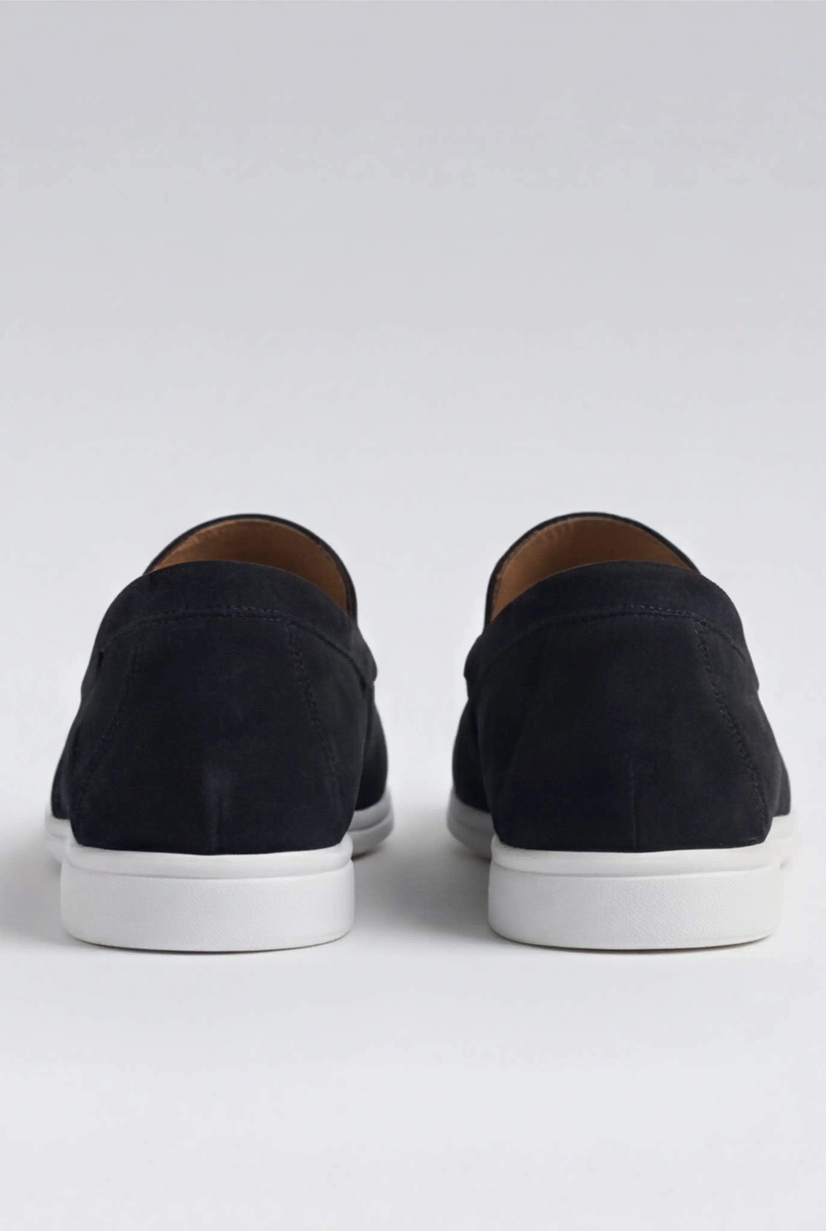 Casual Herre Loafers Slip-On – Sort PU med Ruskindslook