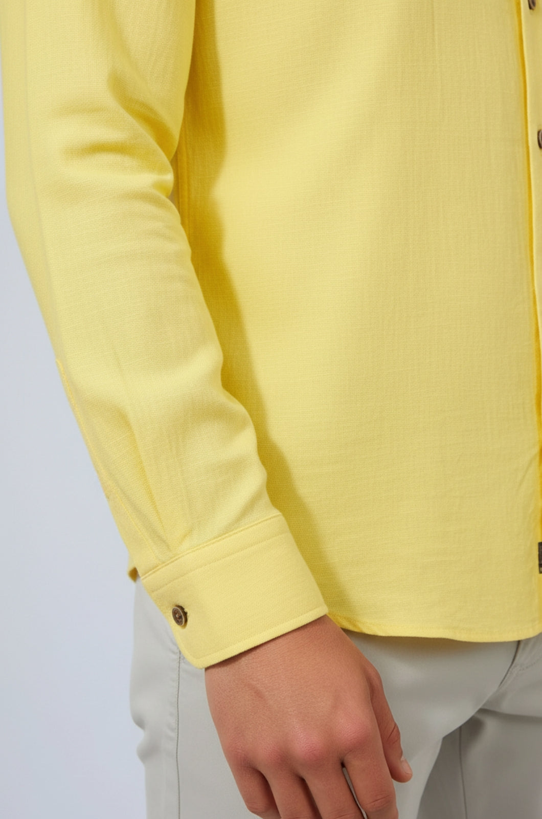 Monaco Linskjorte – Lysegul - - Linskjorte - Valmont Wear