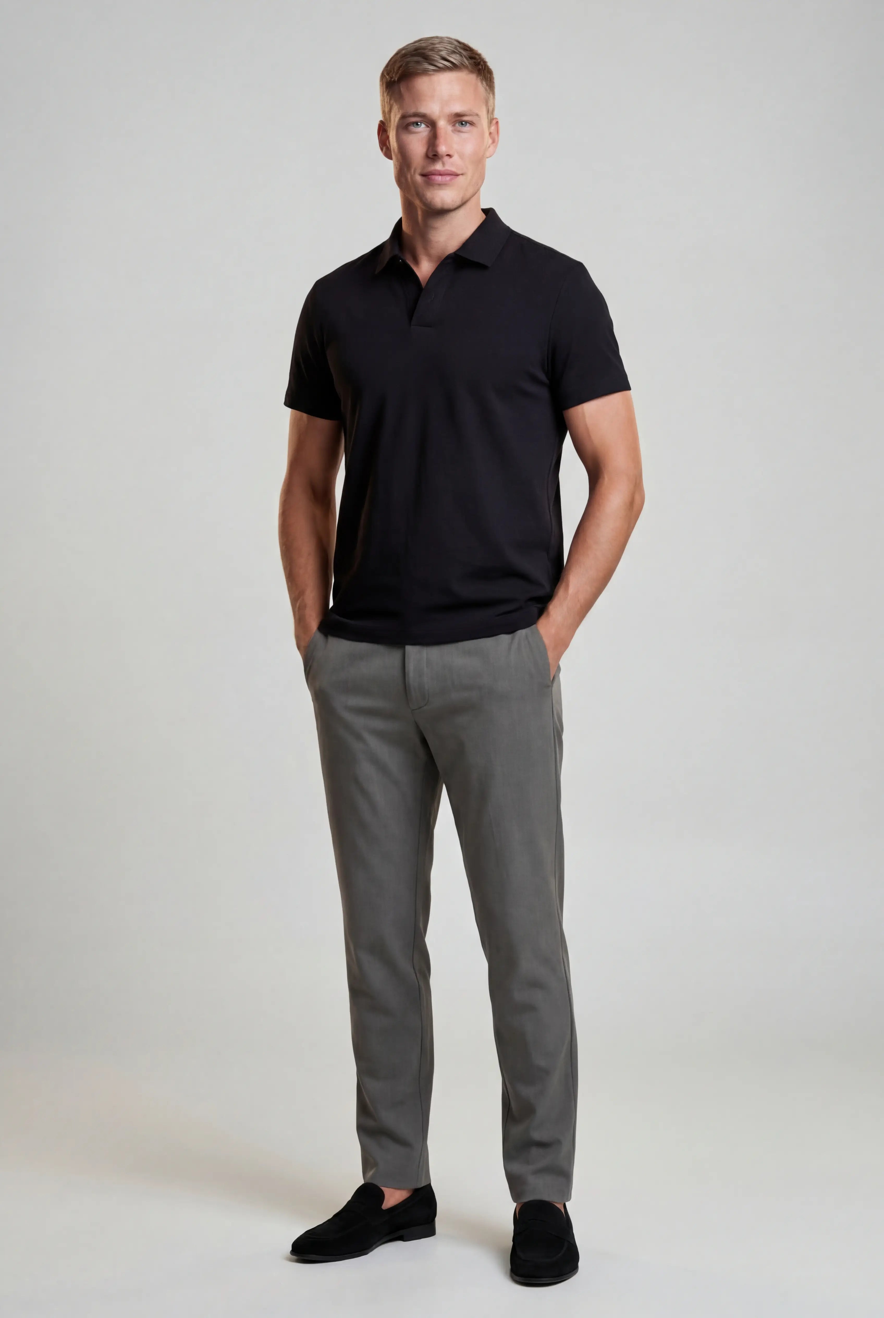 Polo Shirt Mænd i Teknisk Stof Slank Fit