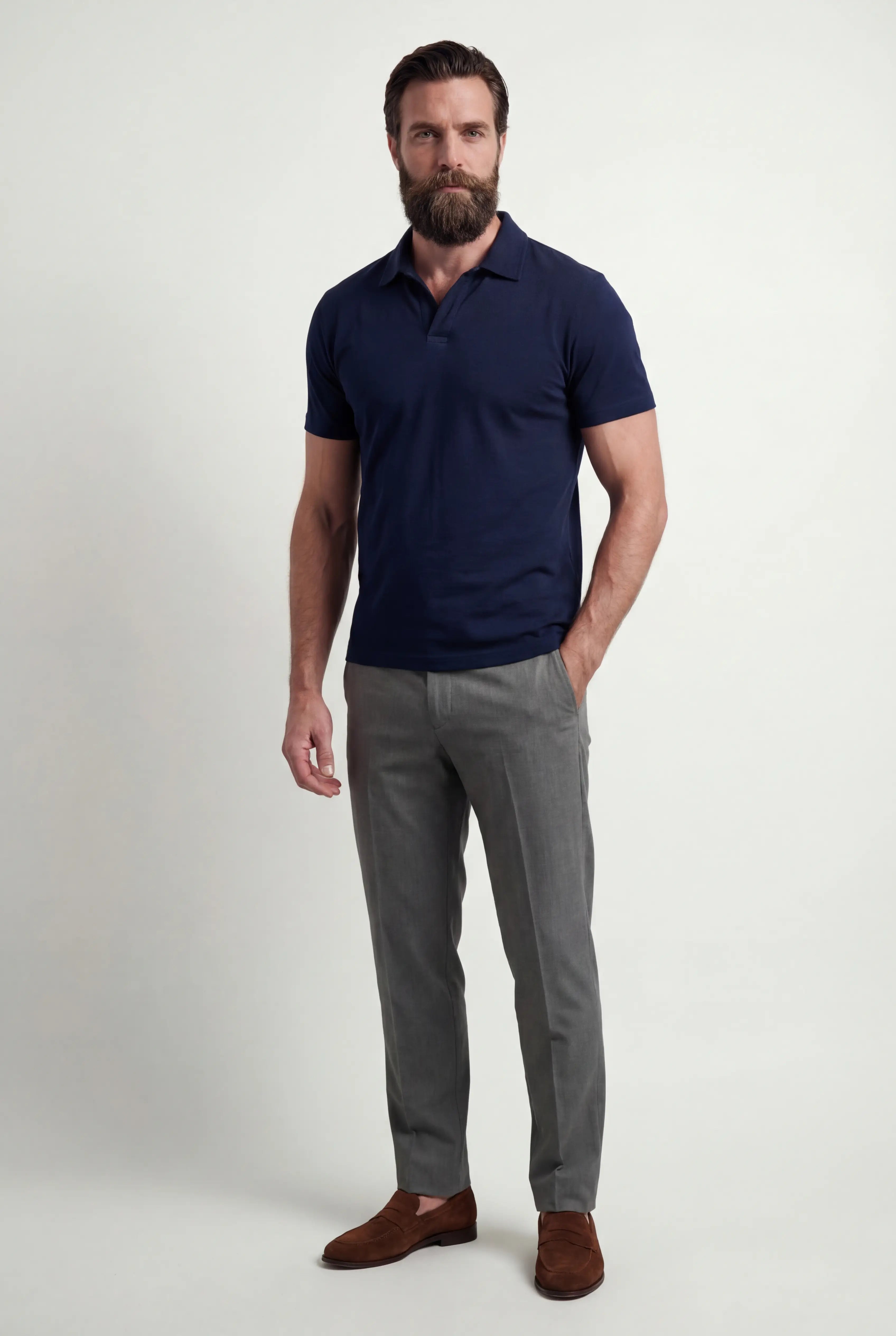 Polo Shirt Mænd i Teknisk Stof Slank Fit