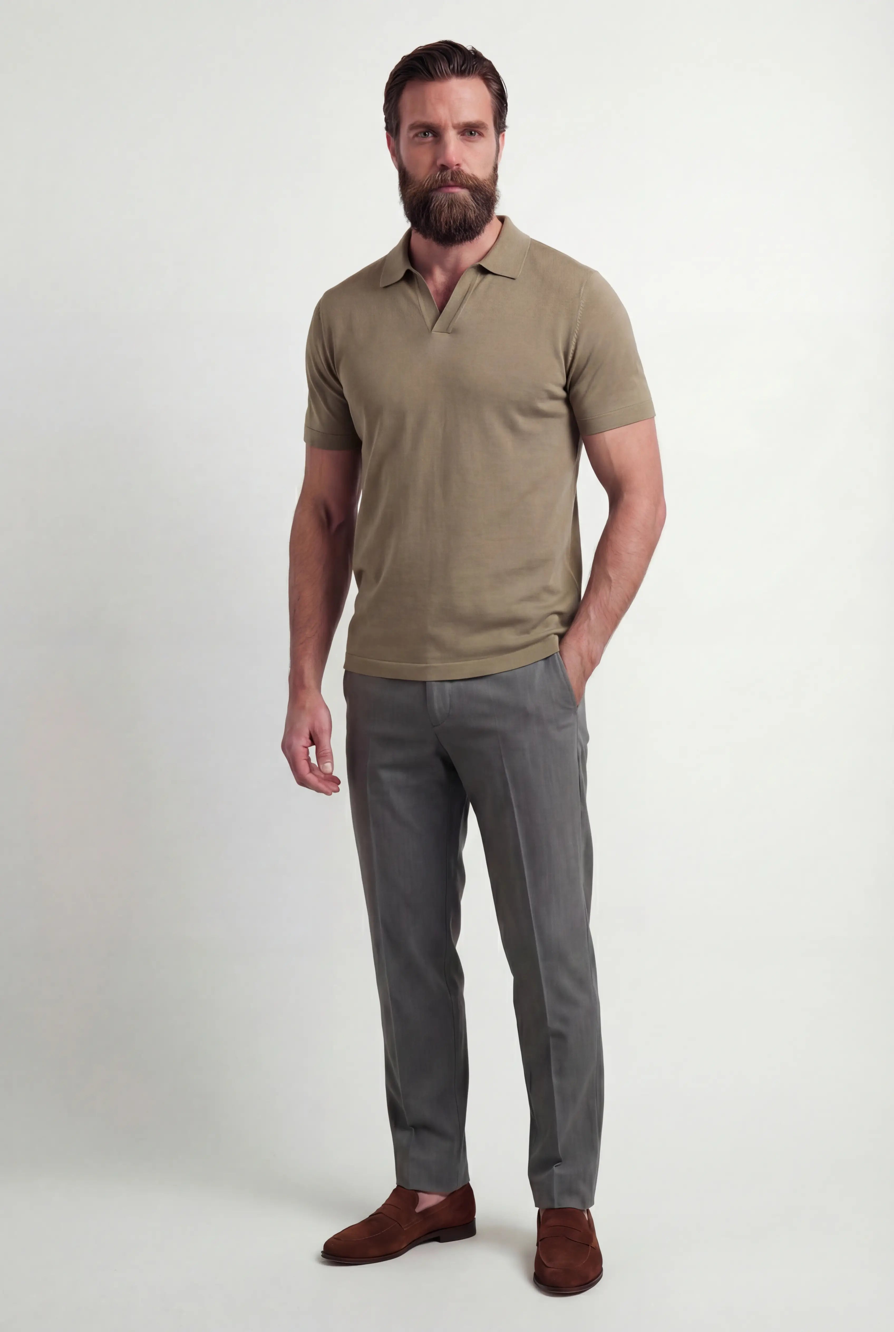 Polo Shirt Mænd i Teknisk Stof Slank Fit