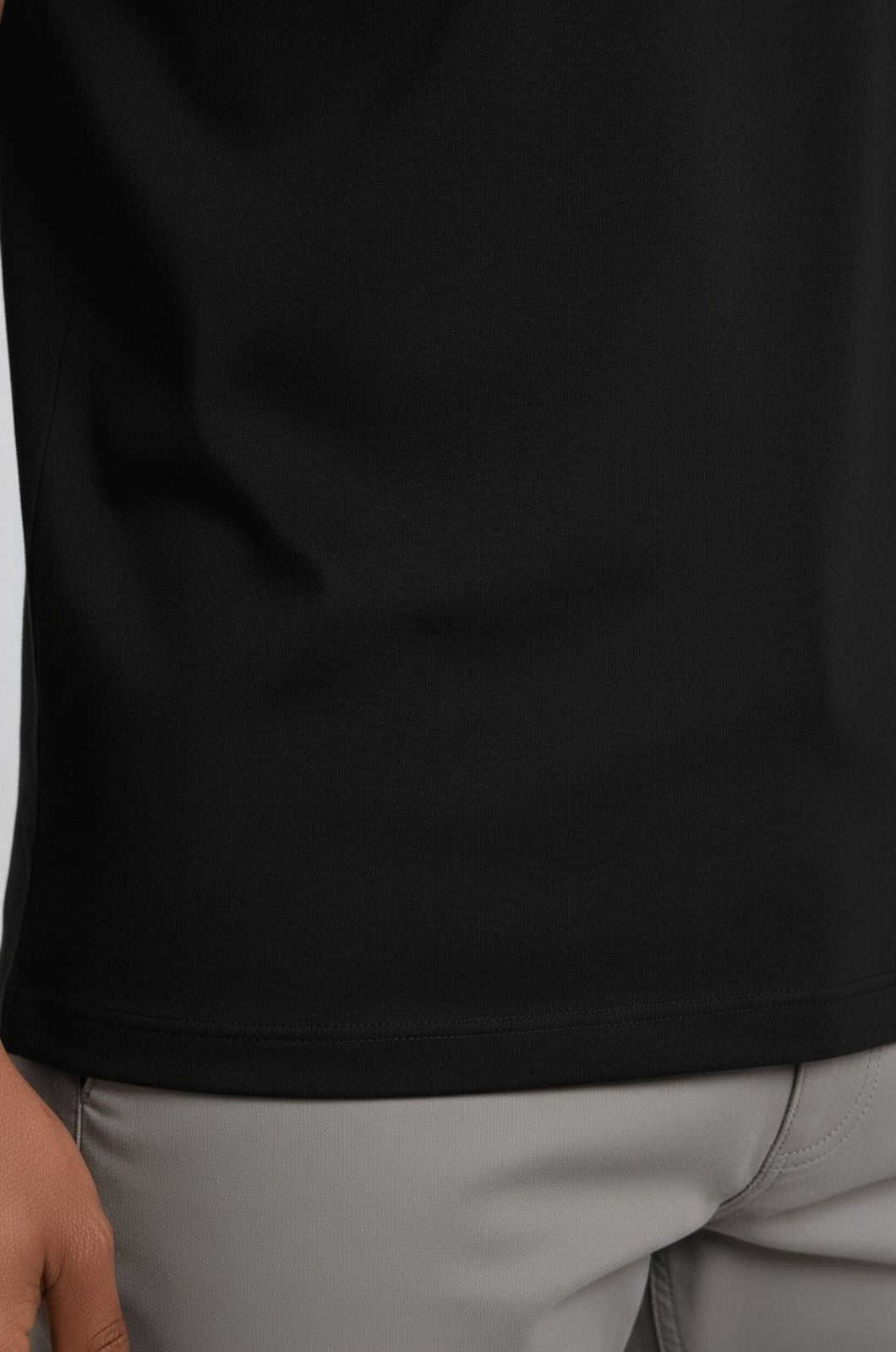 Herre Slim-Fit Merceriseret T-shirt i Sort - - T-shirts - Valmont Wear