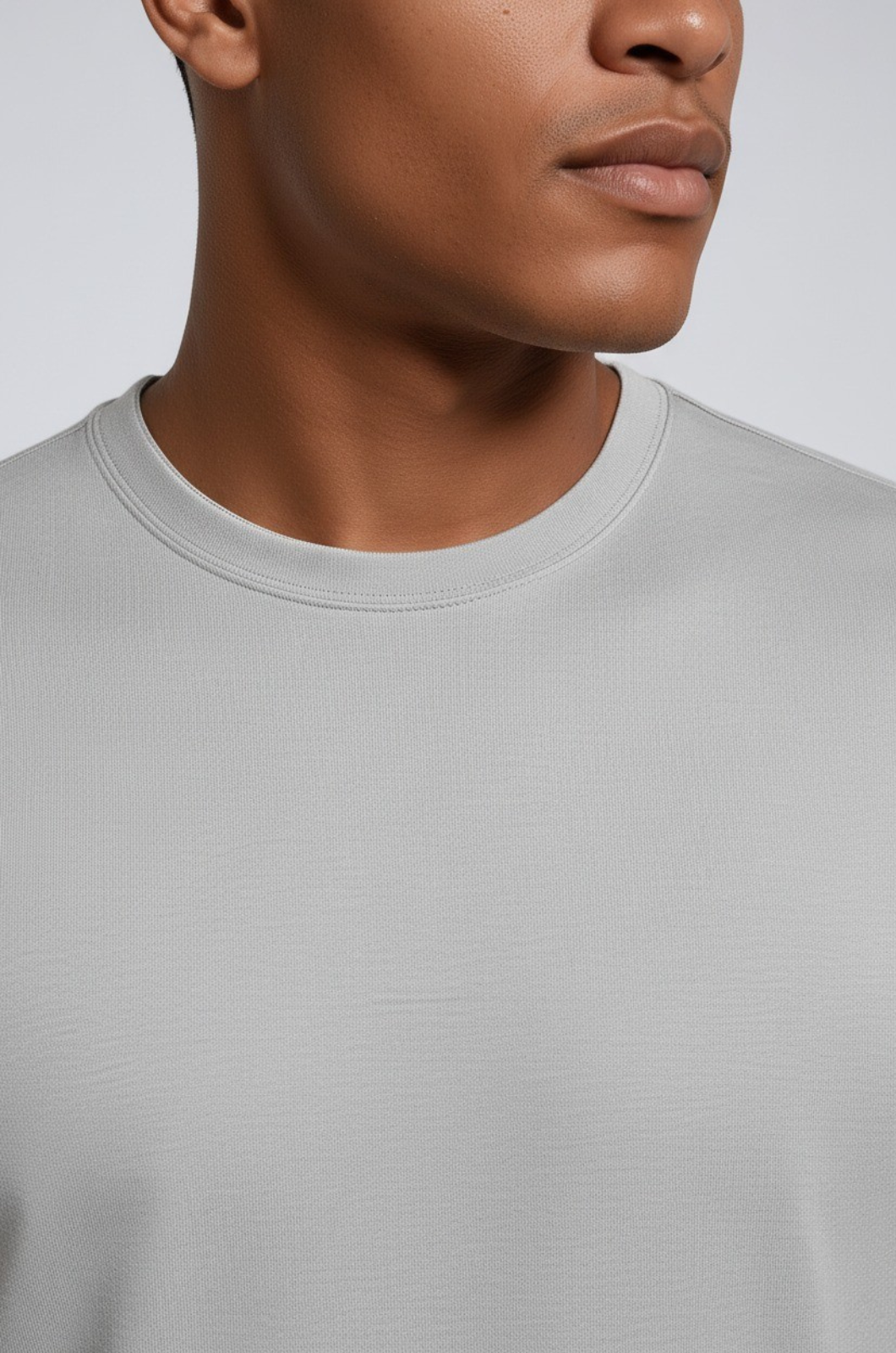 Herre Slim-Fit T-Shirt i Sølv Mist - - Herre T-shirts - Valmont Wear