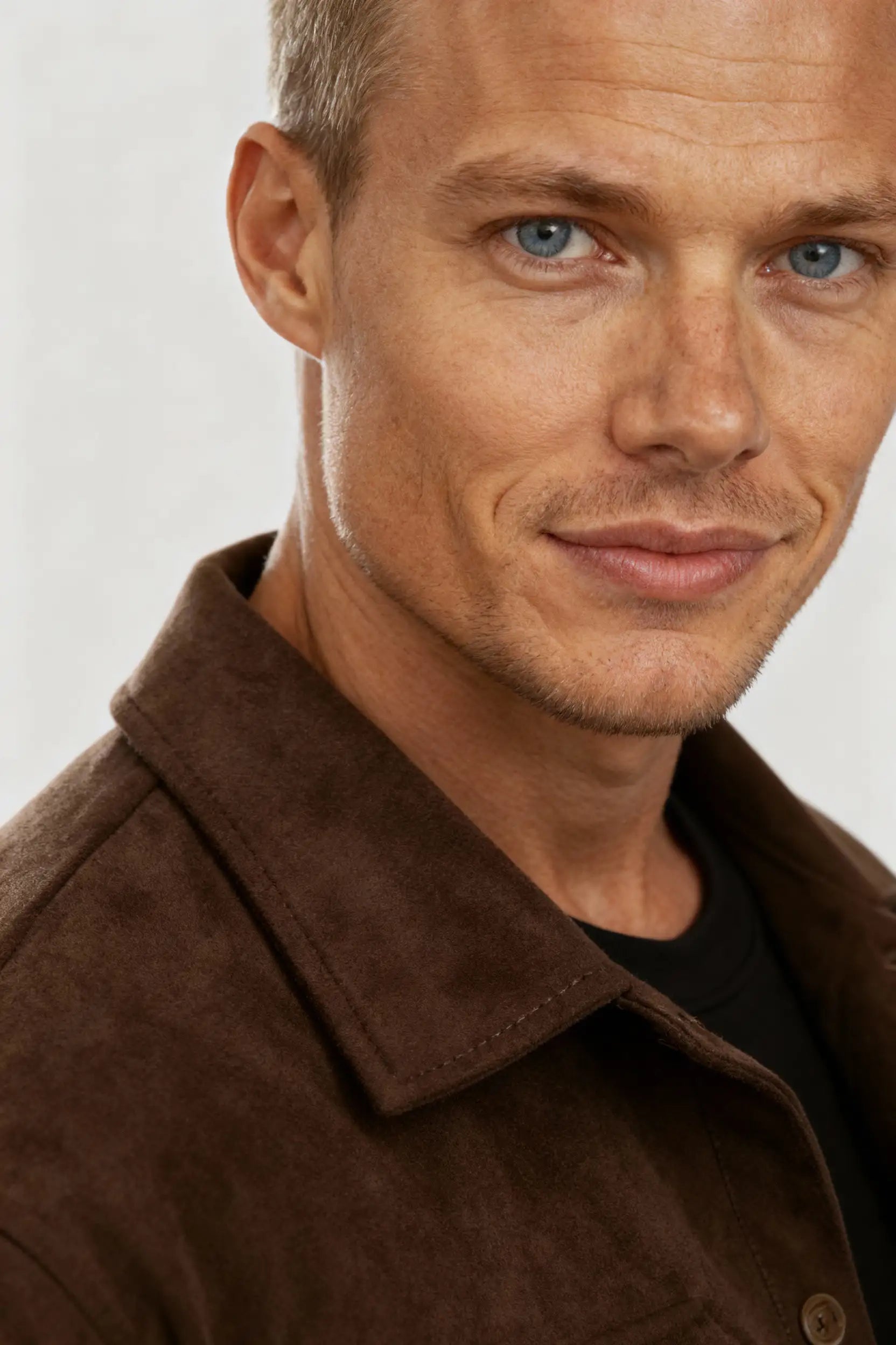 Coffee Brown Børstet Overshirt Jakke