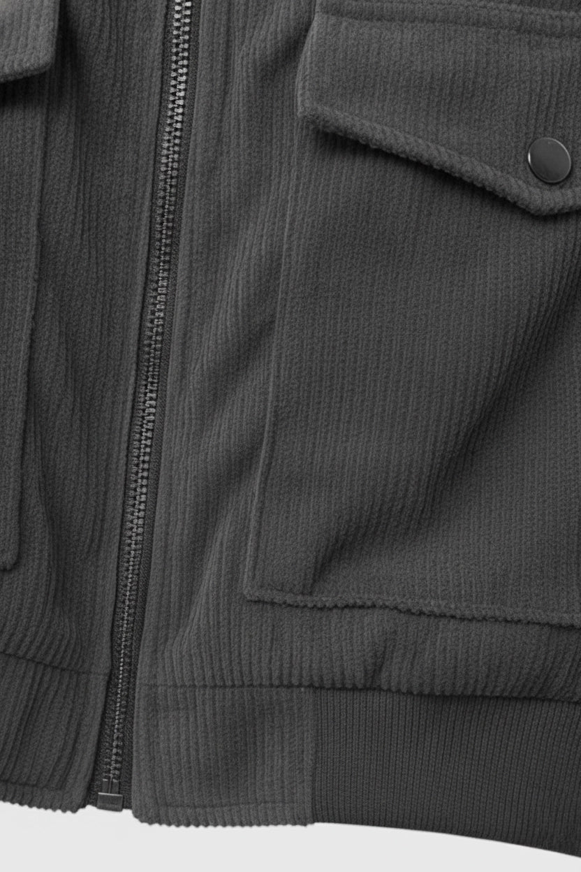 Herre Corduroy Jakke – Grå - - Jakker - Valmont Wear