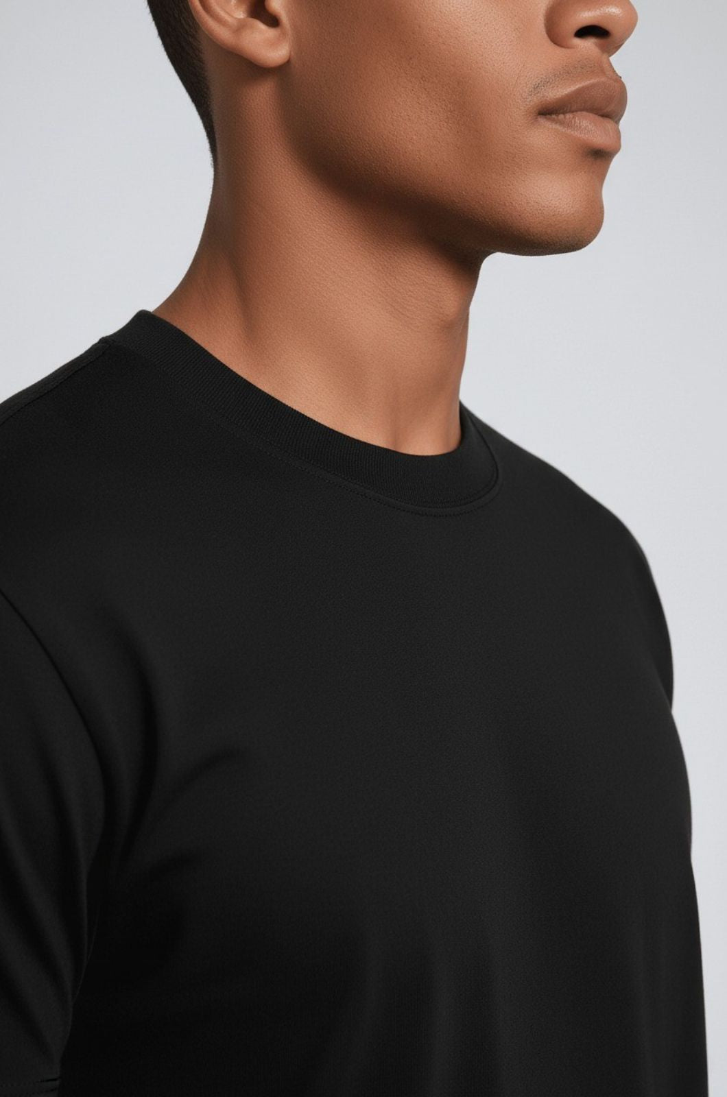 Herre Slim-Fit Merceriseret T-shirt i Sort - - T-shirts - Valmont Wear