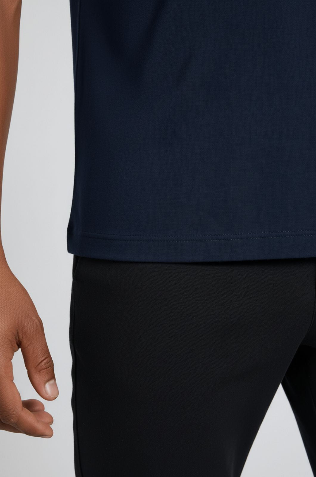 Herre Slim-Fit T-Shirt i Marineblå - - Herre T-shirts - Valmont Wear