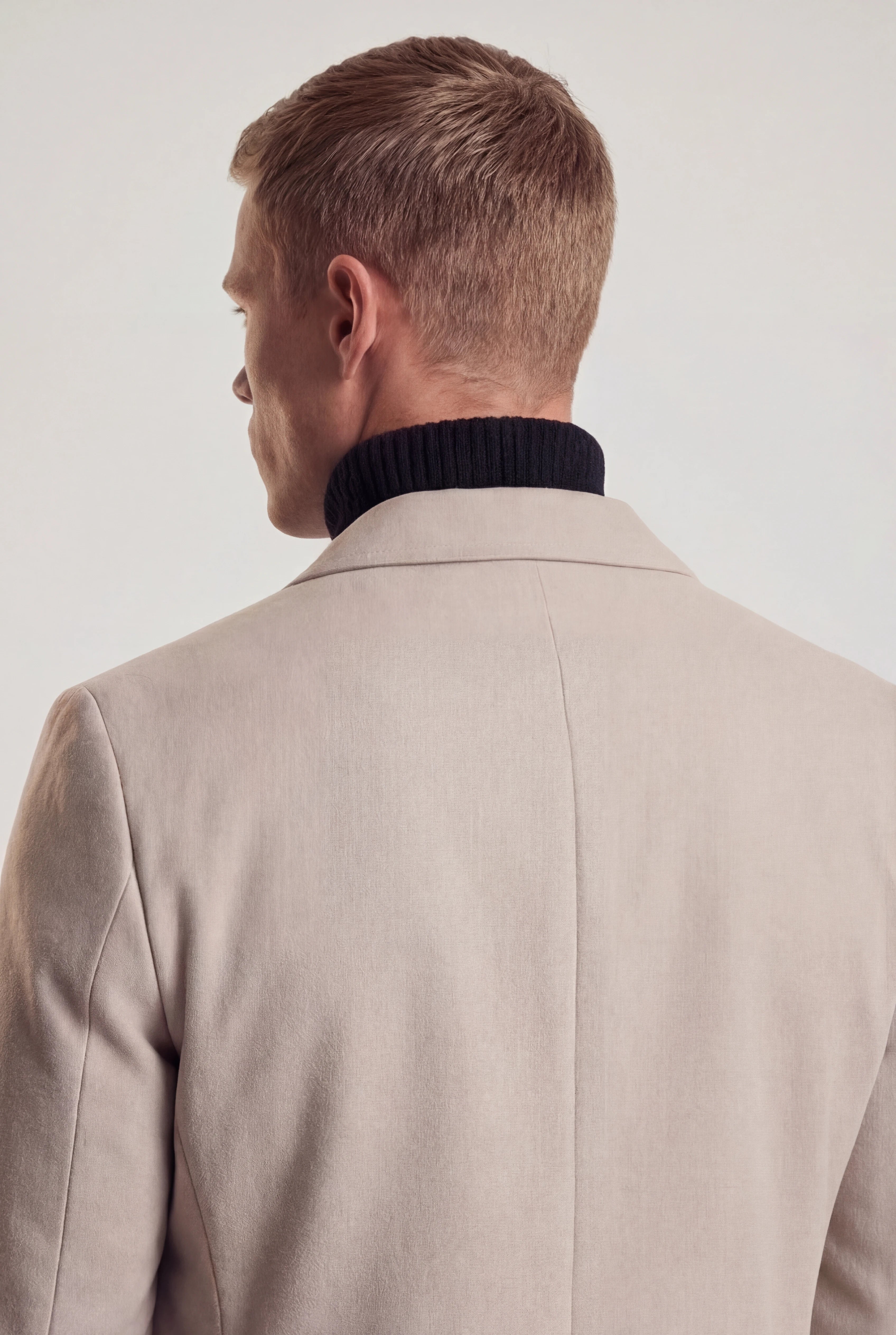 Varm Oatmeal Herrefrakke med Dobbelt Knaplukning