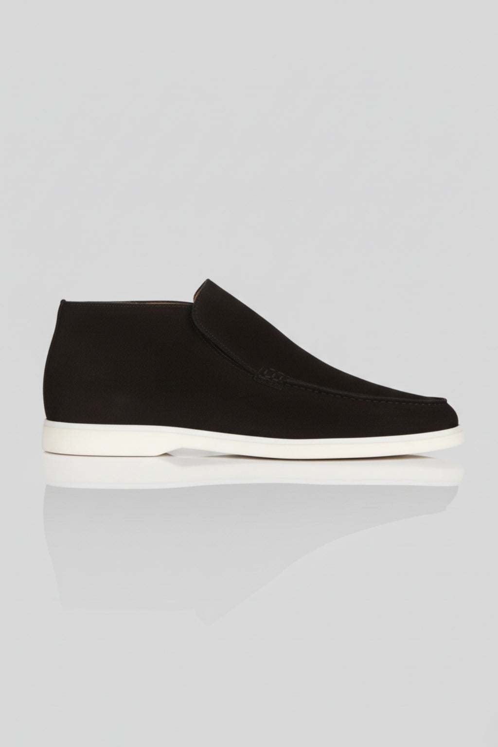 Herre Ruskinds Loafer Støvler – Slip-On Chukka Stil, Flad Hæl – Sort - - Boots - Valmont Wear