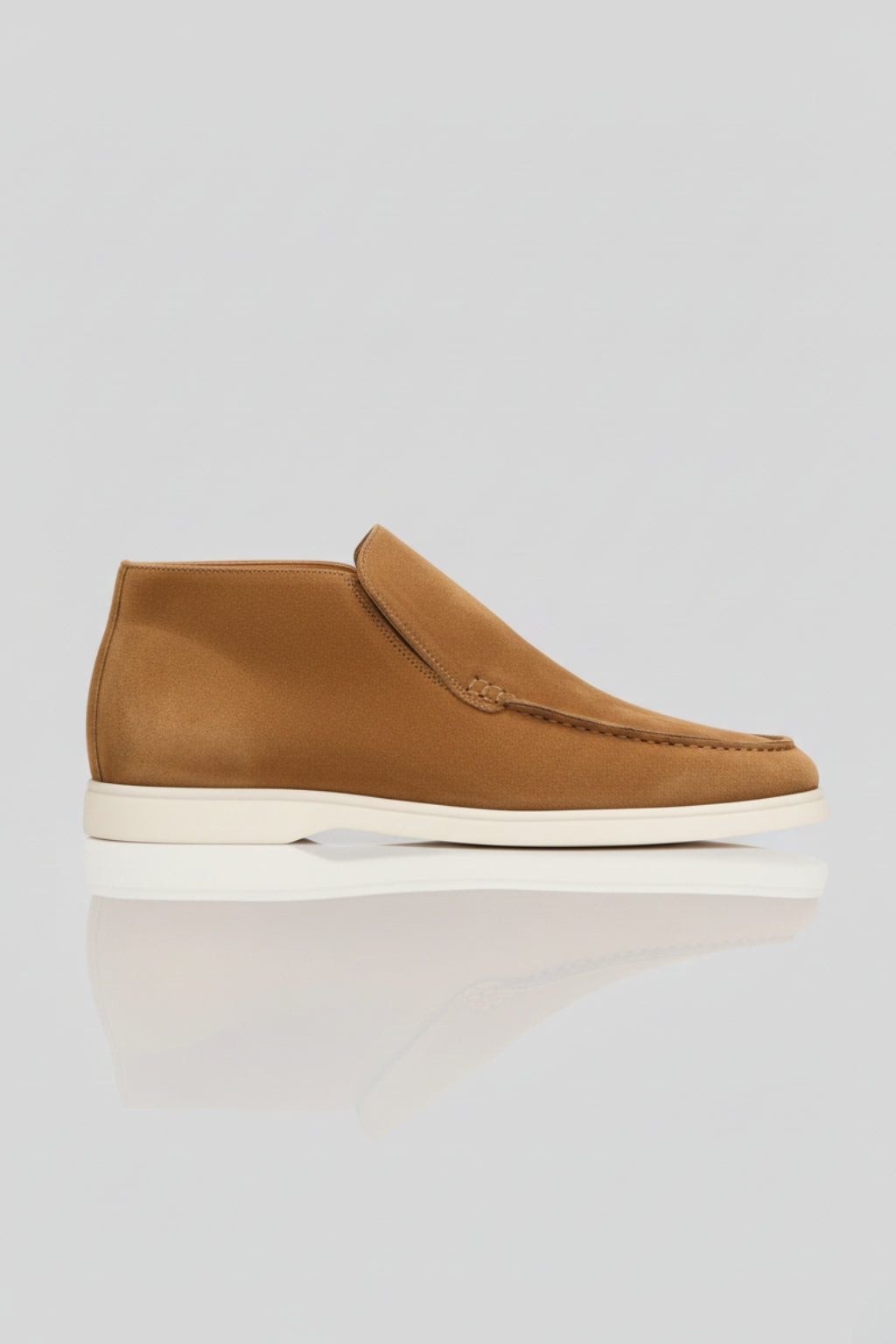Herre Ruskinds Loafer Støvler – Slip-On Chukka Stil, Flad Hæl – Brun - - Boots - Valmont Wear