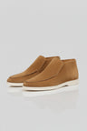 Mænds Brune Ruskind Loafers – Komfortable Slip-on Sko i Ægte Ruskind, Str. 43 - Brun - Boots - Valmont Wear