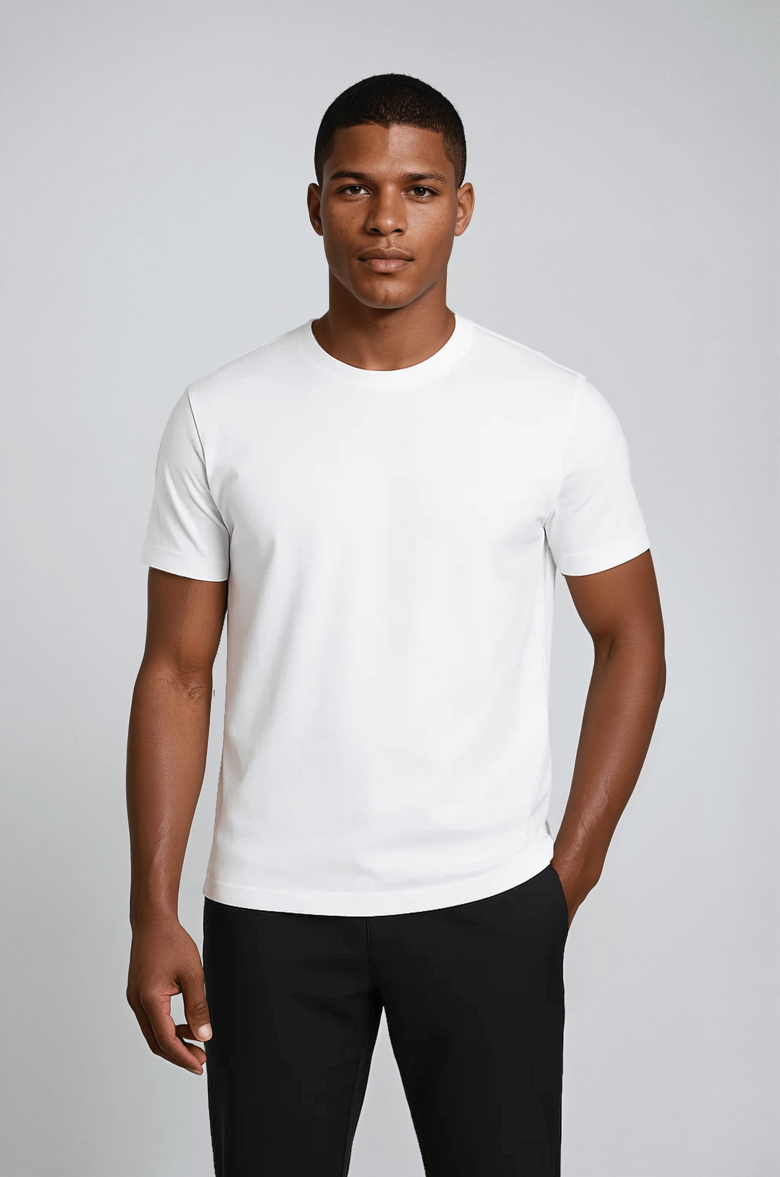 Hvid Slim-Fit T Shirt Herre til Mænd - 3XL - Herre T-shirts - Valmont Wear