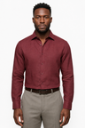 Mikrofiberskjorte til mænd – Bordeaux, Regular Fit - Bordeaux - Linskjorte - Valmont Wear