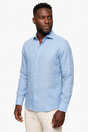 Chemise homme bleu clair en polyester premium, coupe regular