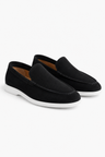 Herre Loafers Sorte PU Ruskind – Komfortable Slip-On Sko til Mænd - Sort - Loafers - Valmont Wear