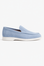 Mocasini bărbați albastru deschis – piele întoarsă, slip-on, casual