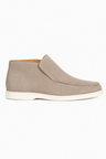 Herre Loafers i Greige Ruskind – Komfortable Slip-On Sko til Mænd - - Boots - Valmont Wear