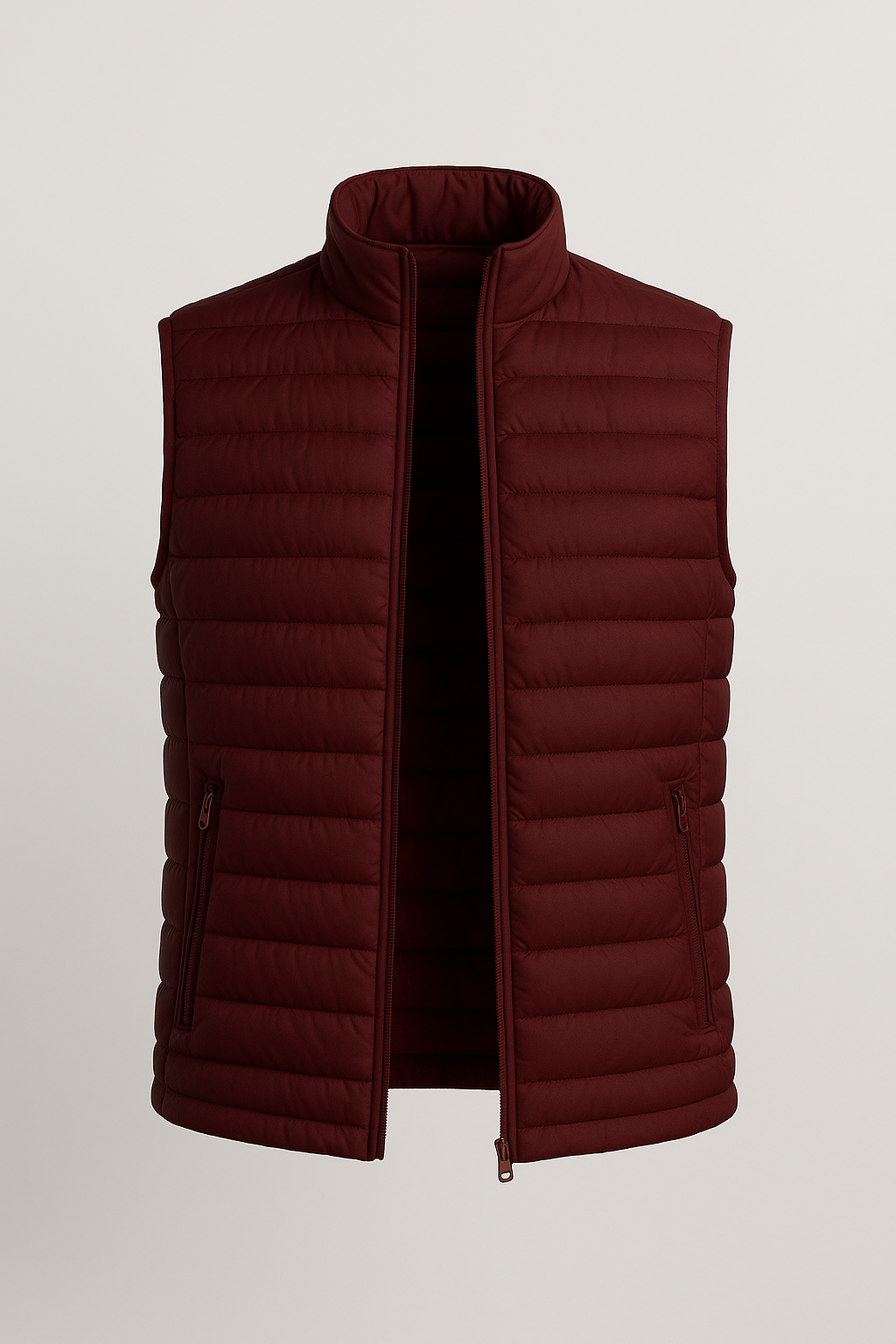 Premium Herre Murstensrød Puffervest - - Puffer Vest - Valmont Wear