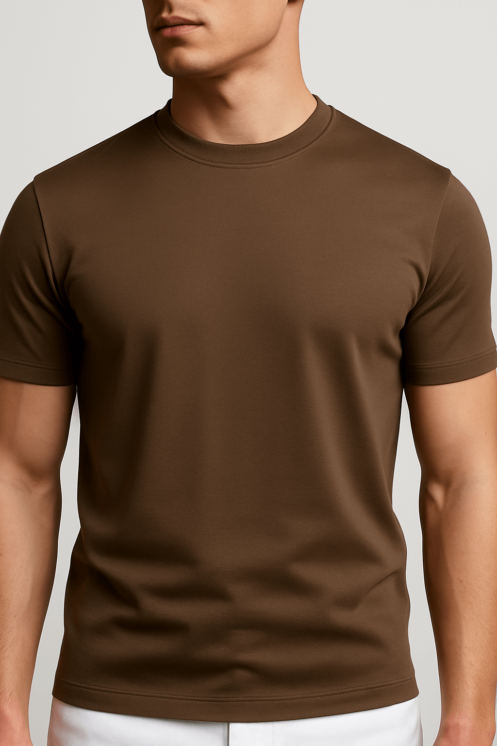 Herre Slim-Fit T-Shirt i Høj Kvalitet Bomuld - - T-shirts - Valmont Wear