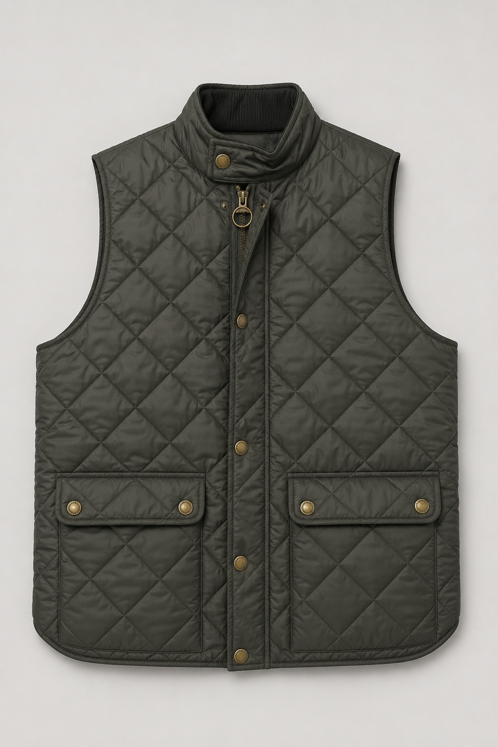 Chaleco acolchado para hombre - Verde ejército - Chaleco ligero para capas