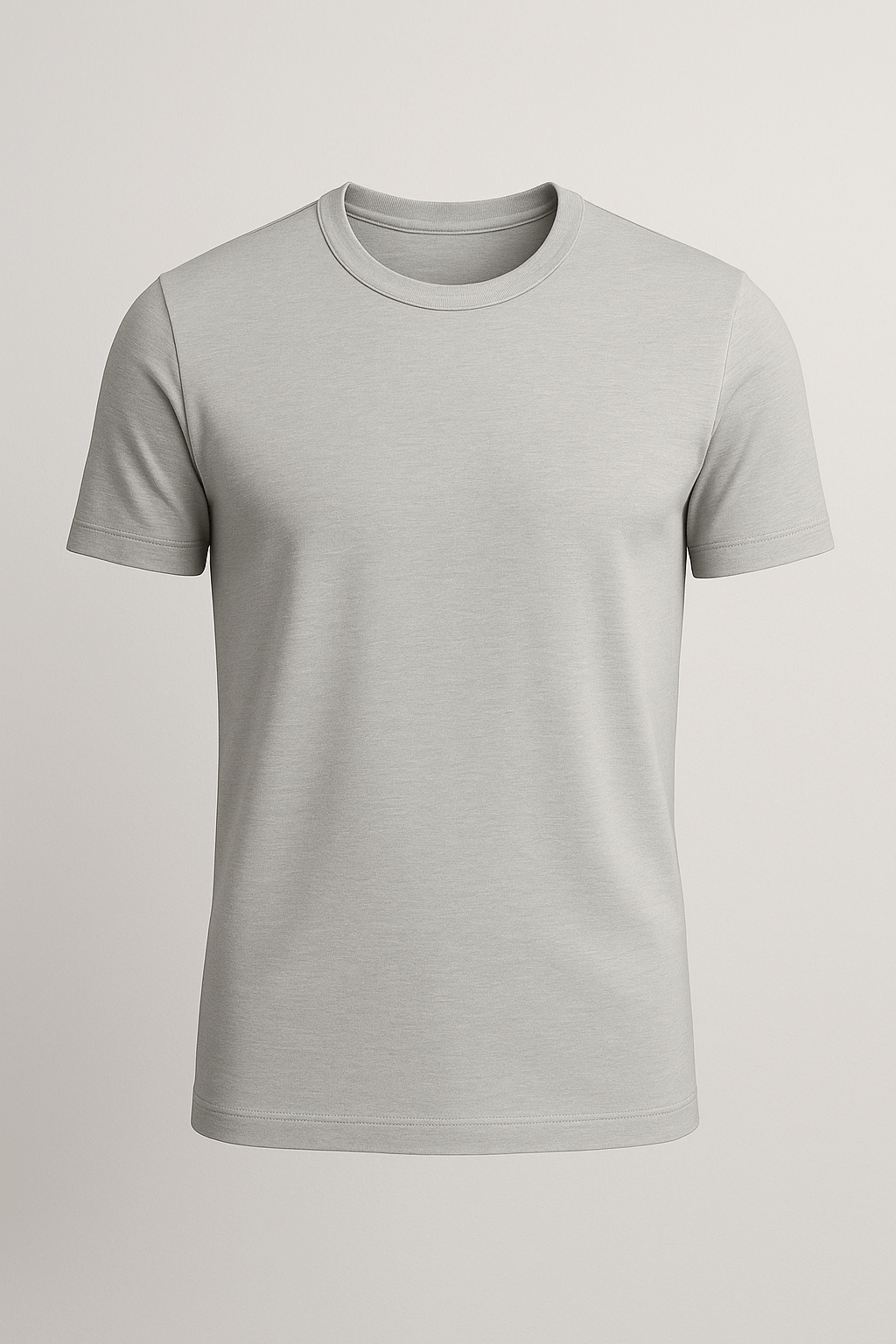 Herre Slim-Fit T-Shirt i Sølv Mist - - Herre T-shirts - Valmont Wear