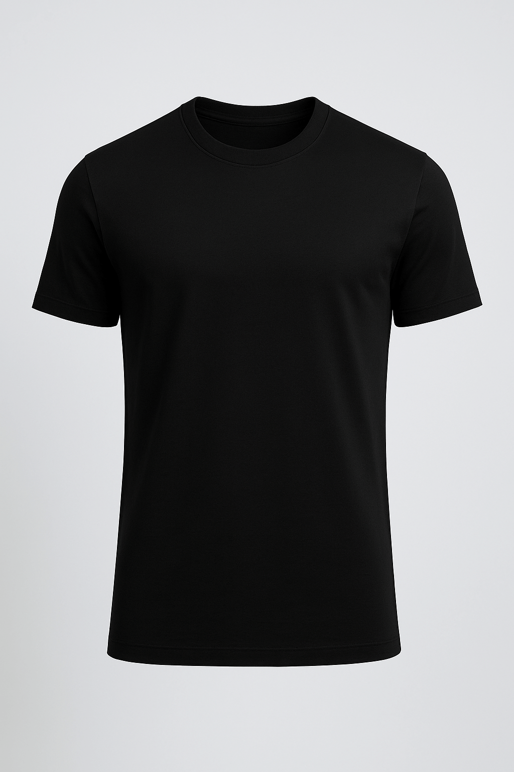 Herre Slim-Fit Merceriseret T-shirt i Sort - - T-shirts - Valmont Wear