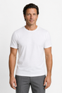 Weißes Slim-Fit-T-Shirt für Herren aus weicher Baumwolle
