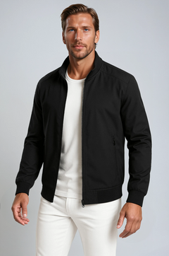 Klassisk Sort Bomberjakke - Black - Bomberjakke - Valmont Wear
