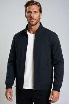 Klassisk Mørkeblå Bomberjakke - Navy Blue - Bomberjakke - Valmont Wear