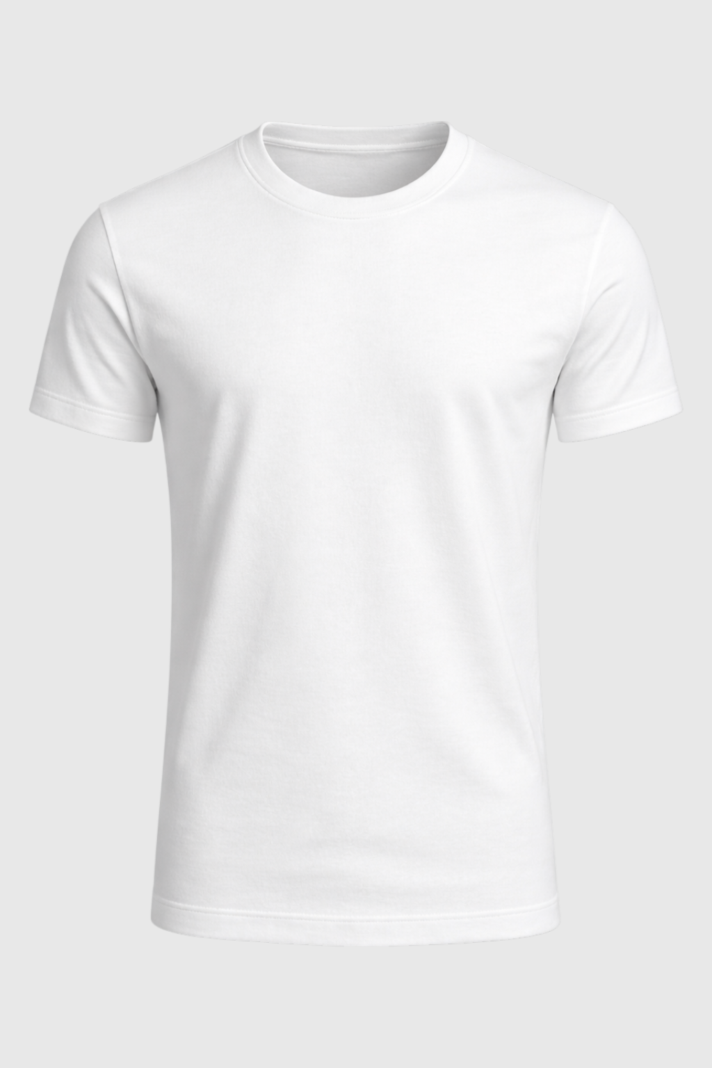 Hvid Slim-Fit T Shirt Herre til Mænd