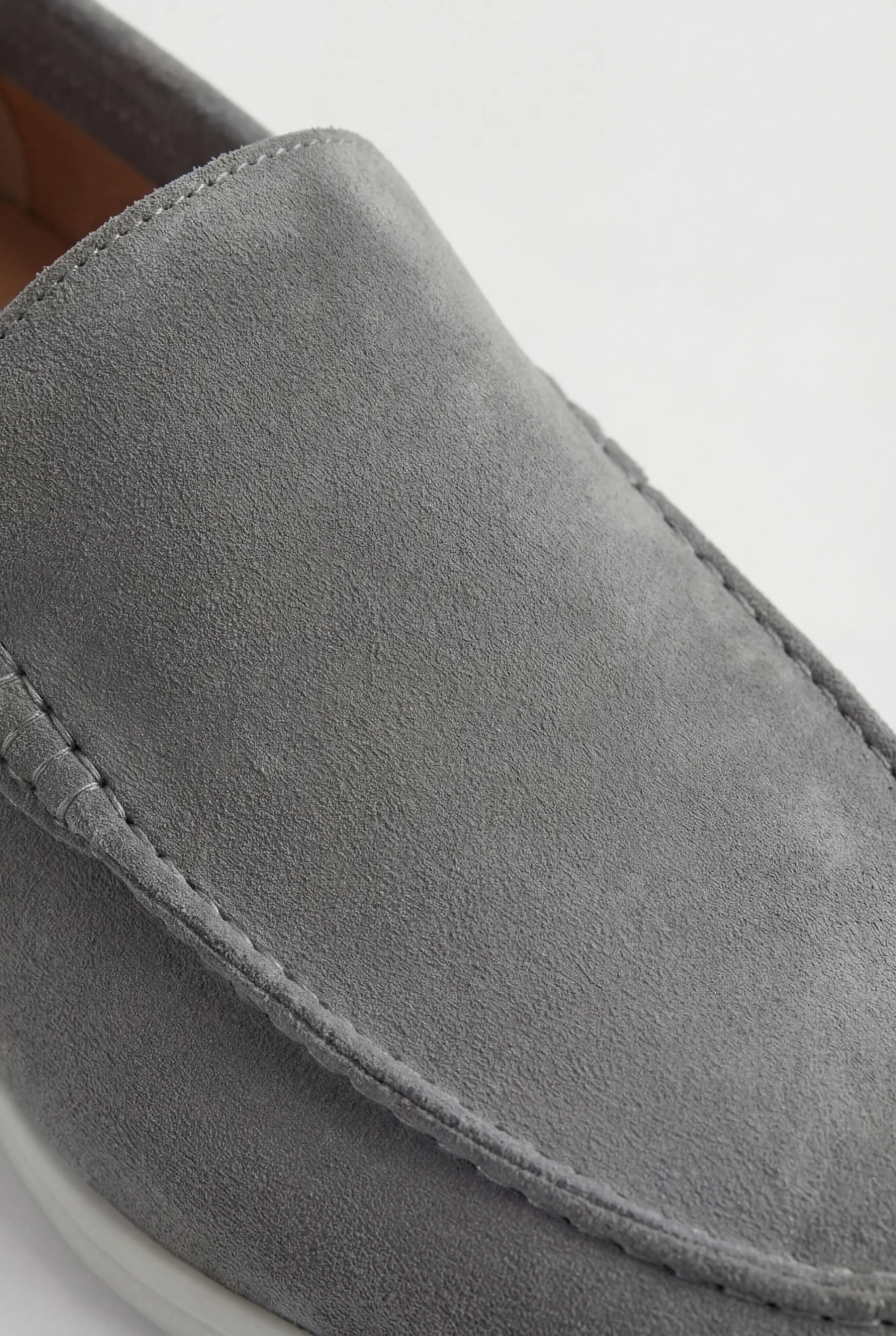 Casual Herre Loafers Slip-On – Grå PU med Ruskindslook