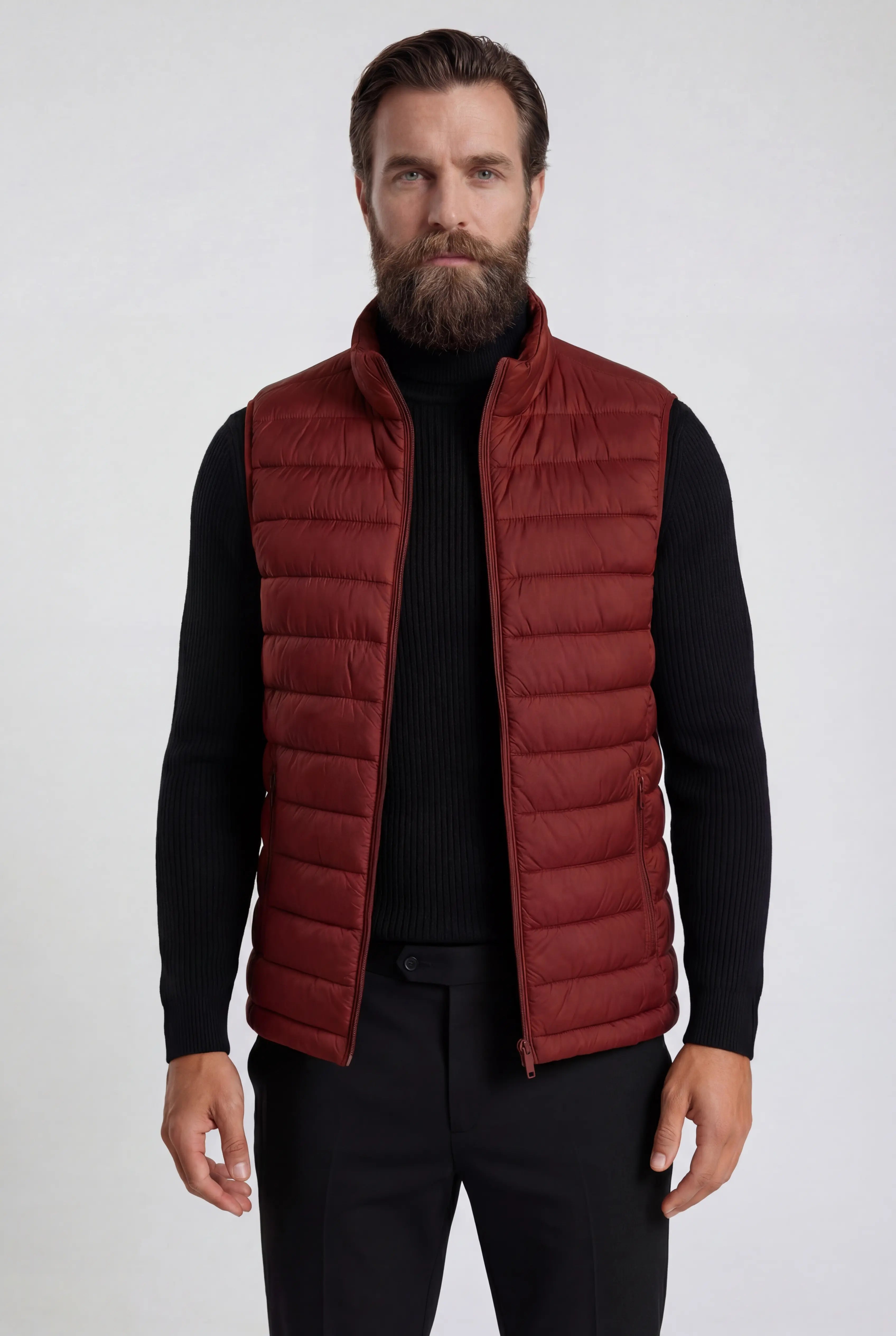 Premium Herre Murstensrød Puffervest