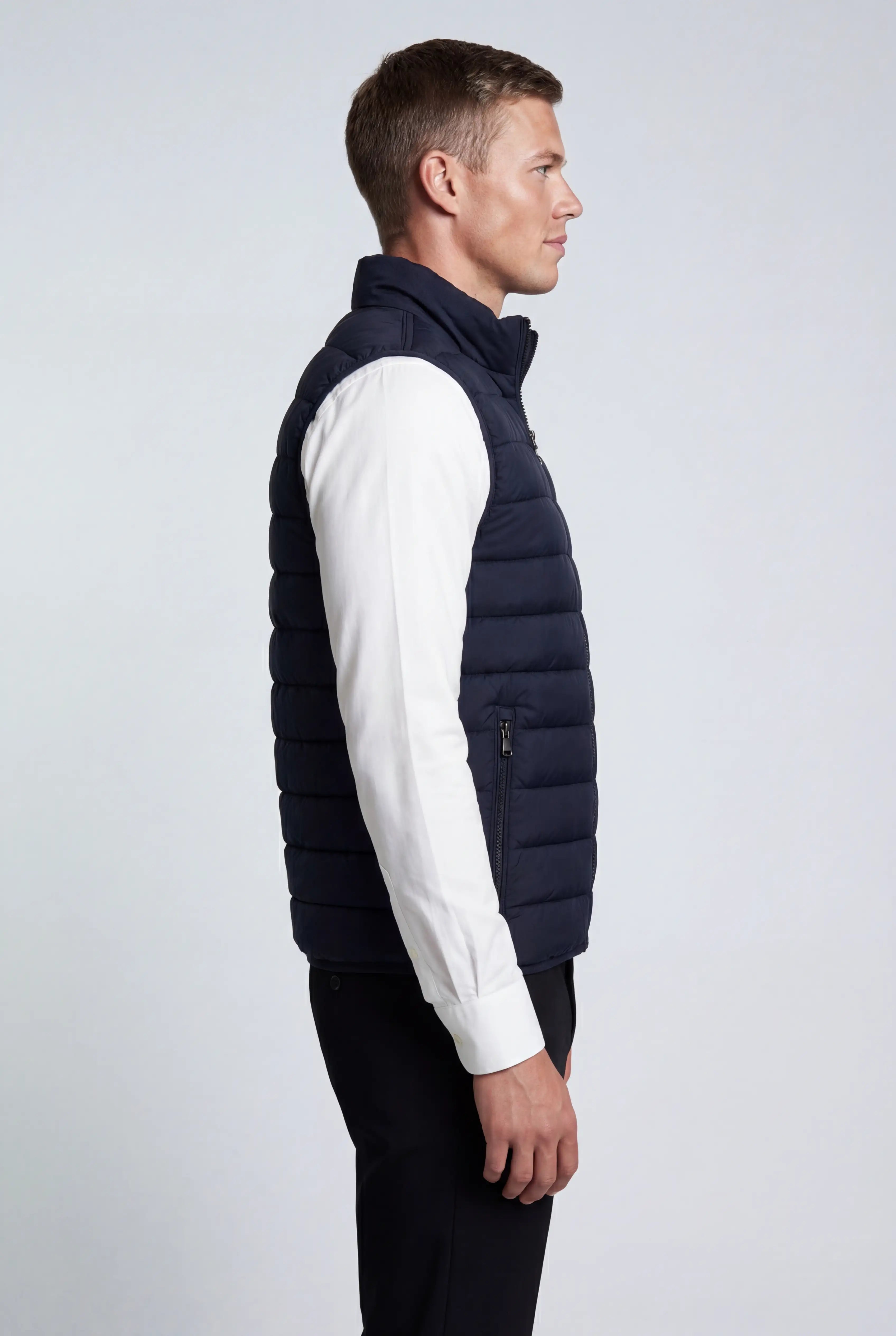 Premium Herre Marineblå Puffervest