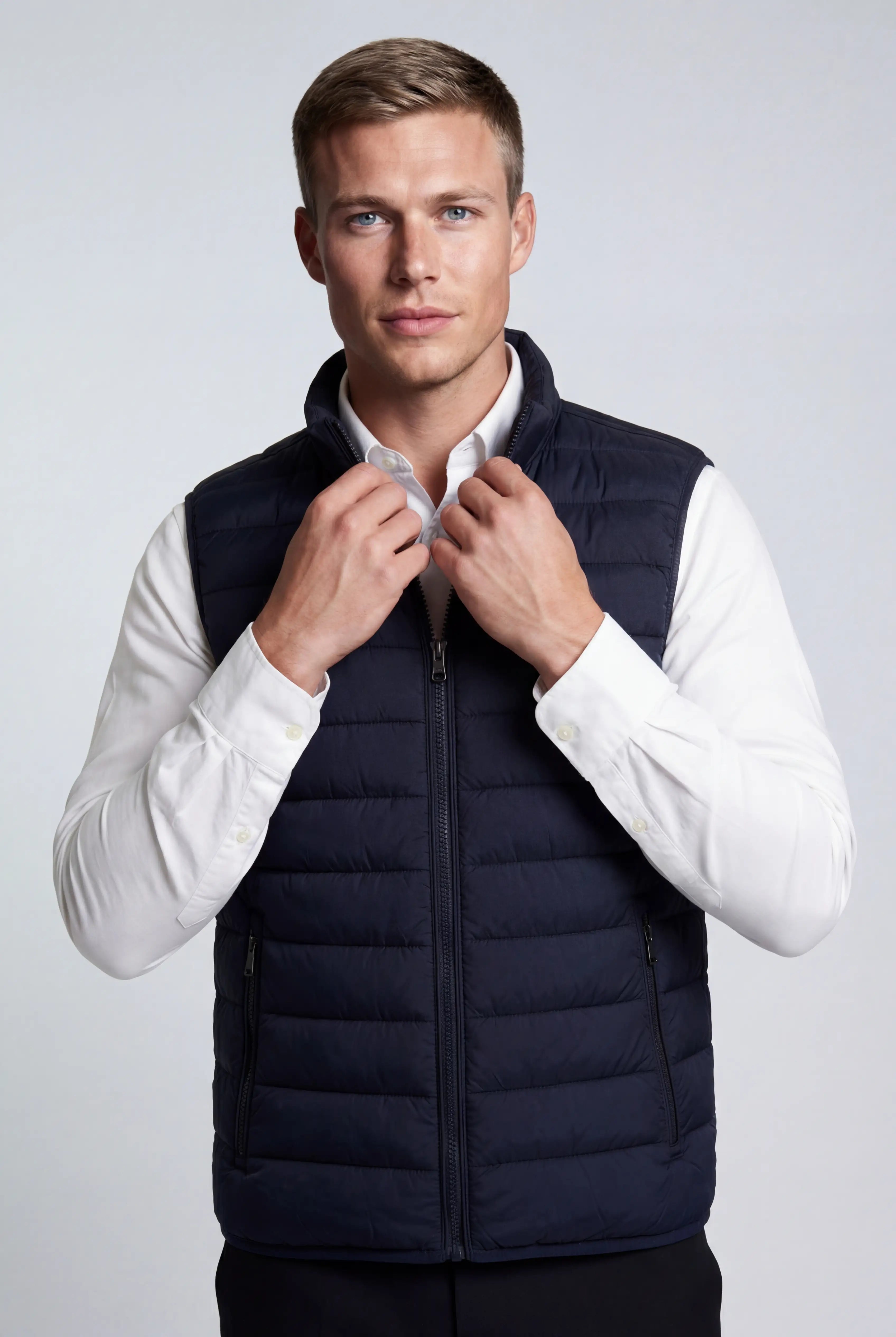 Premium Herre Marineblå Puffervest